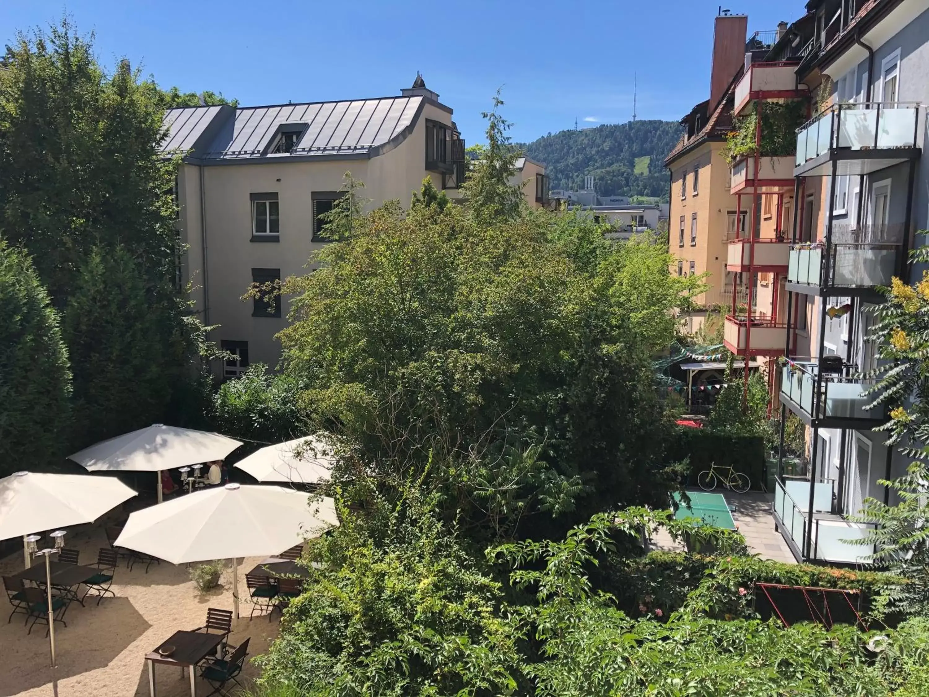 Garden view in Hotel Neufeld