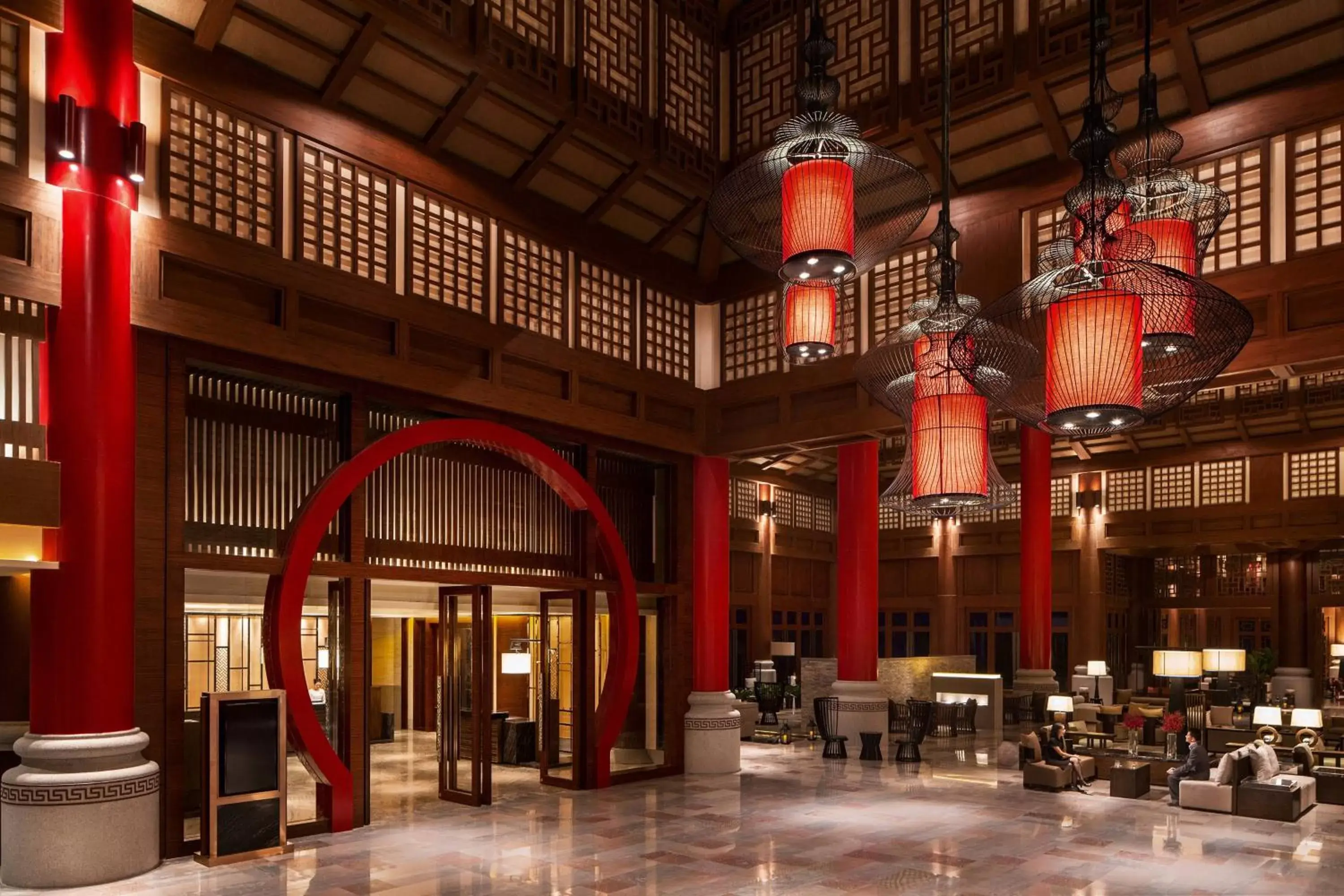Lobby or reception, Restaurant/Places to Eat in Haikou Marriott Hotel