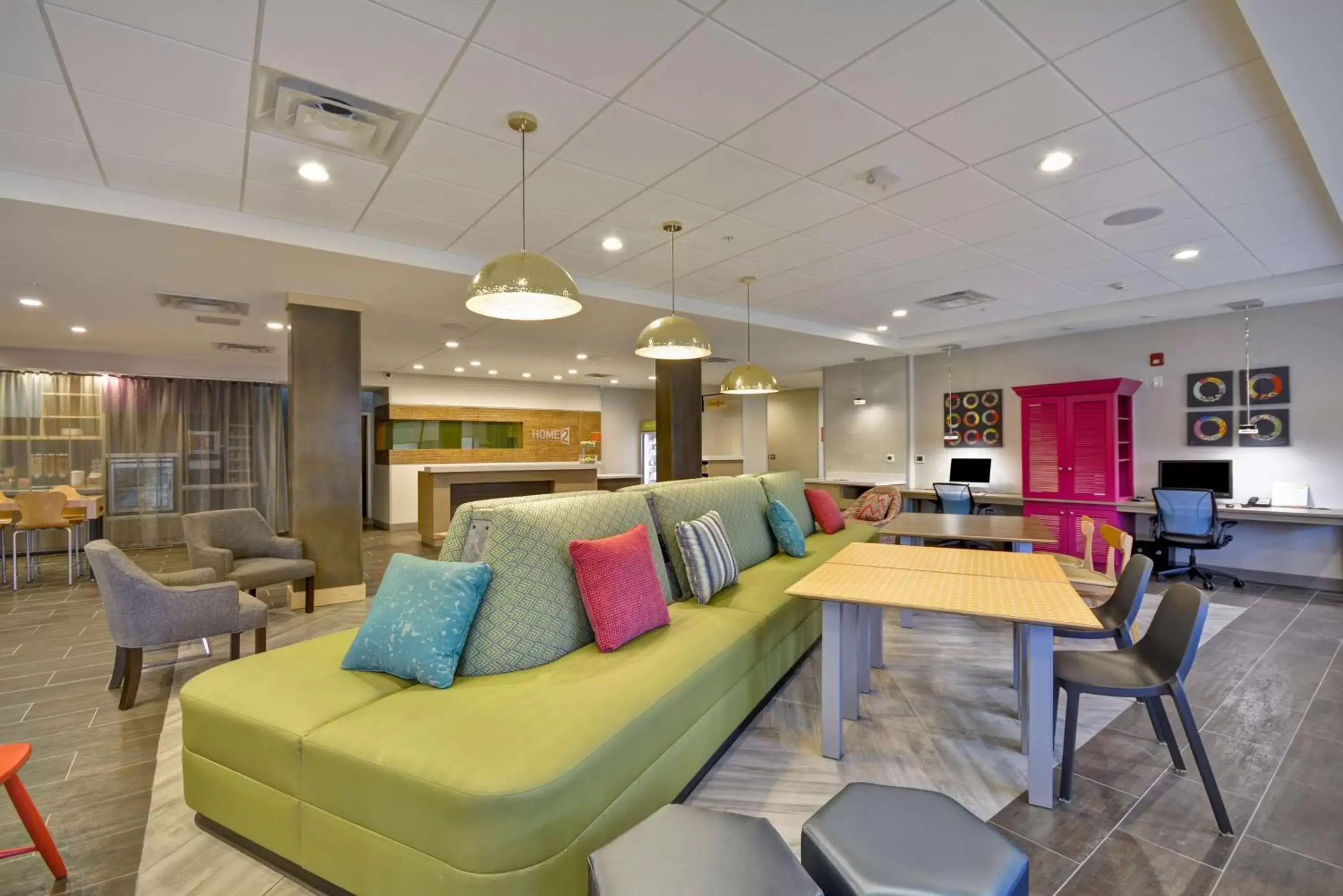 Lobby or reception in Home2 Suites By Hilton Columbus Airport East Broad