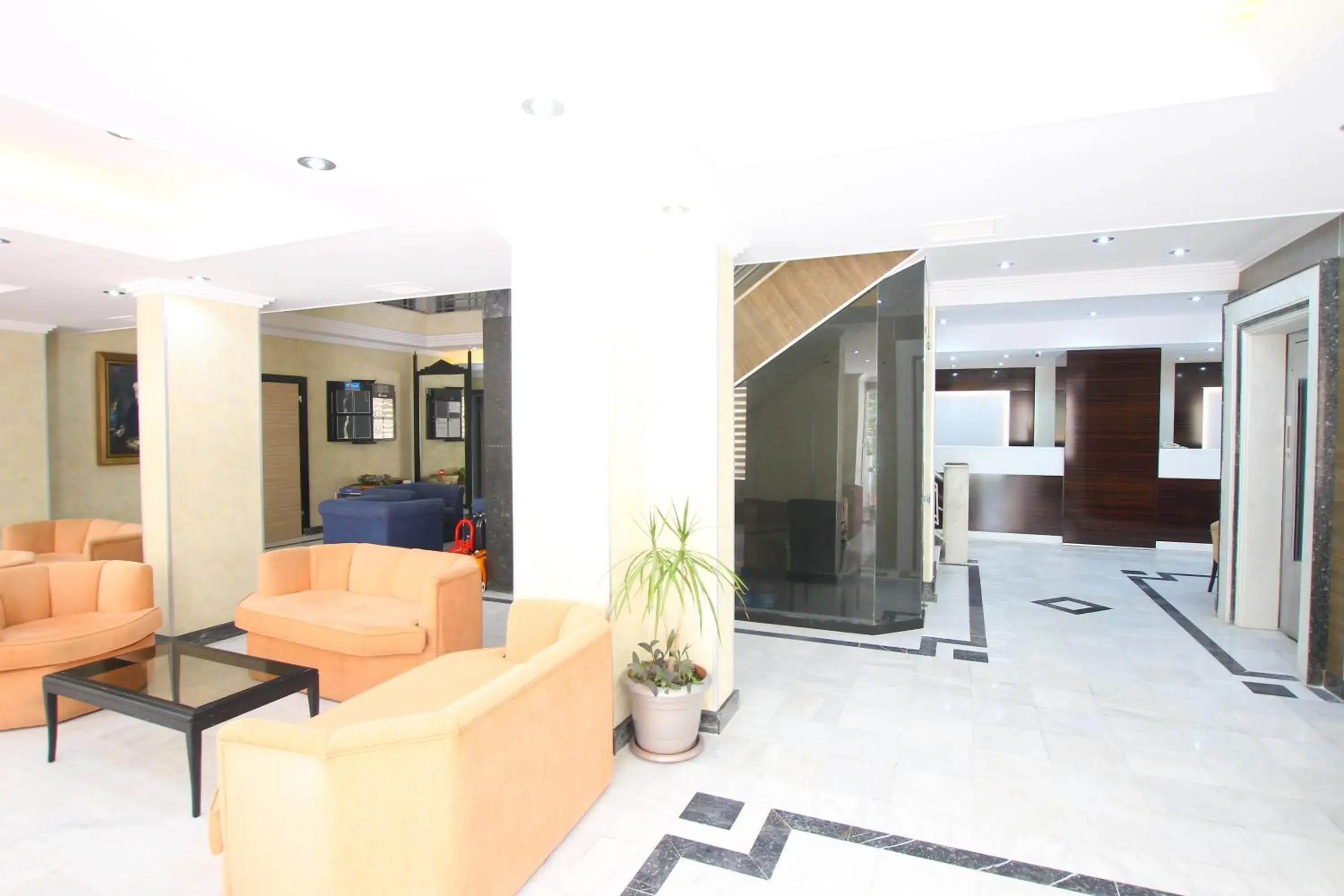 Facade/entrance, Lobby/Reception in Myra Hotel