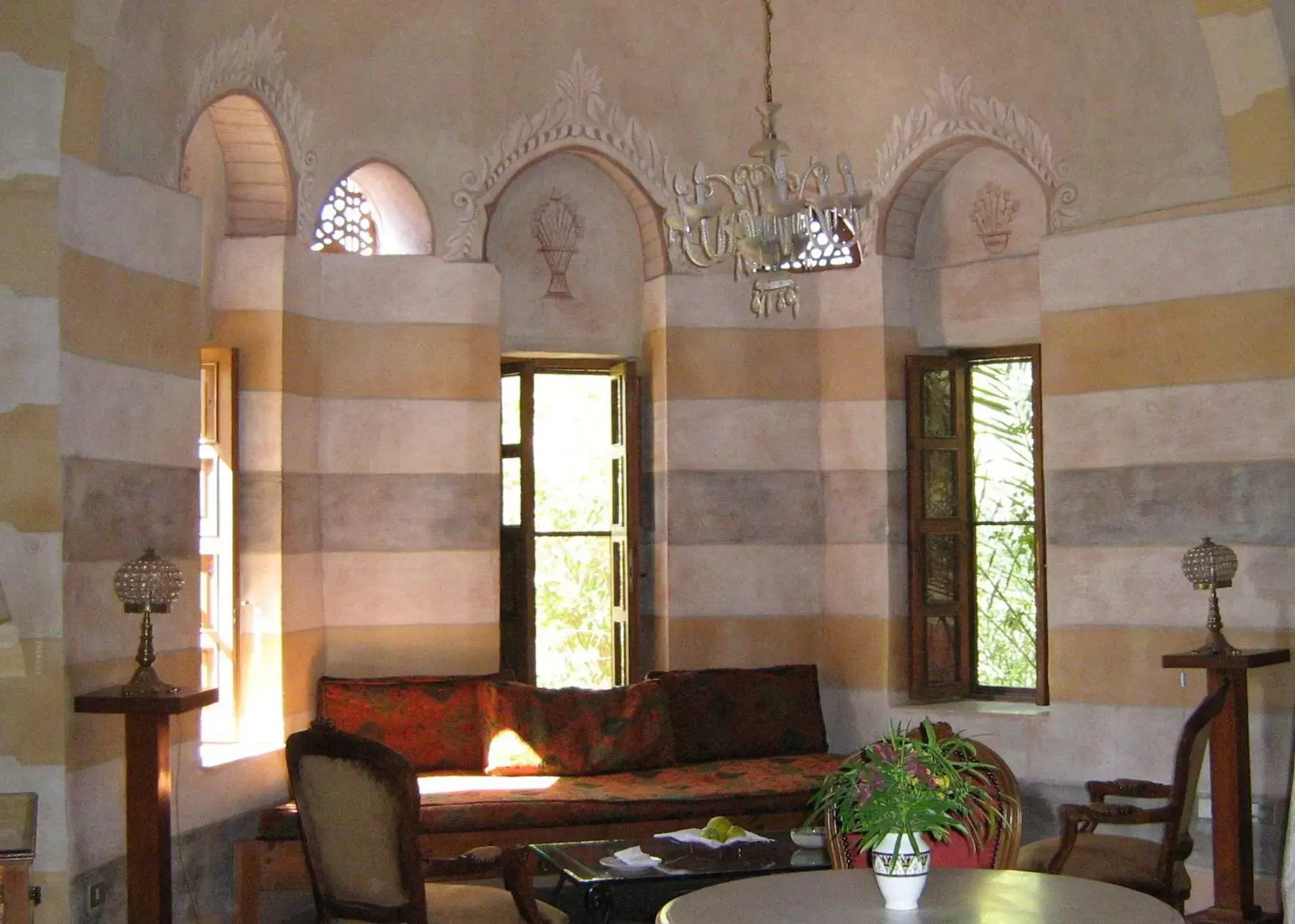 Decorative detail, Seating Area in Al Moudira Hotel