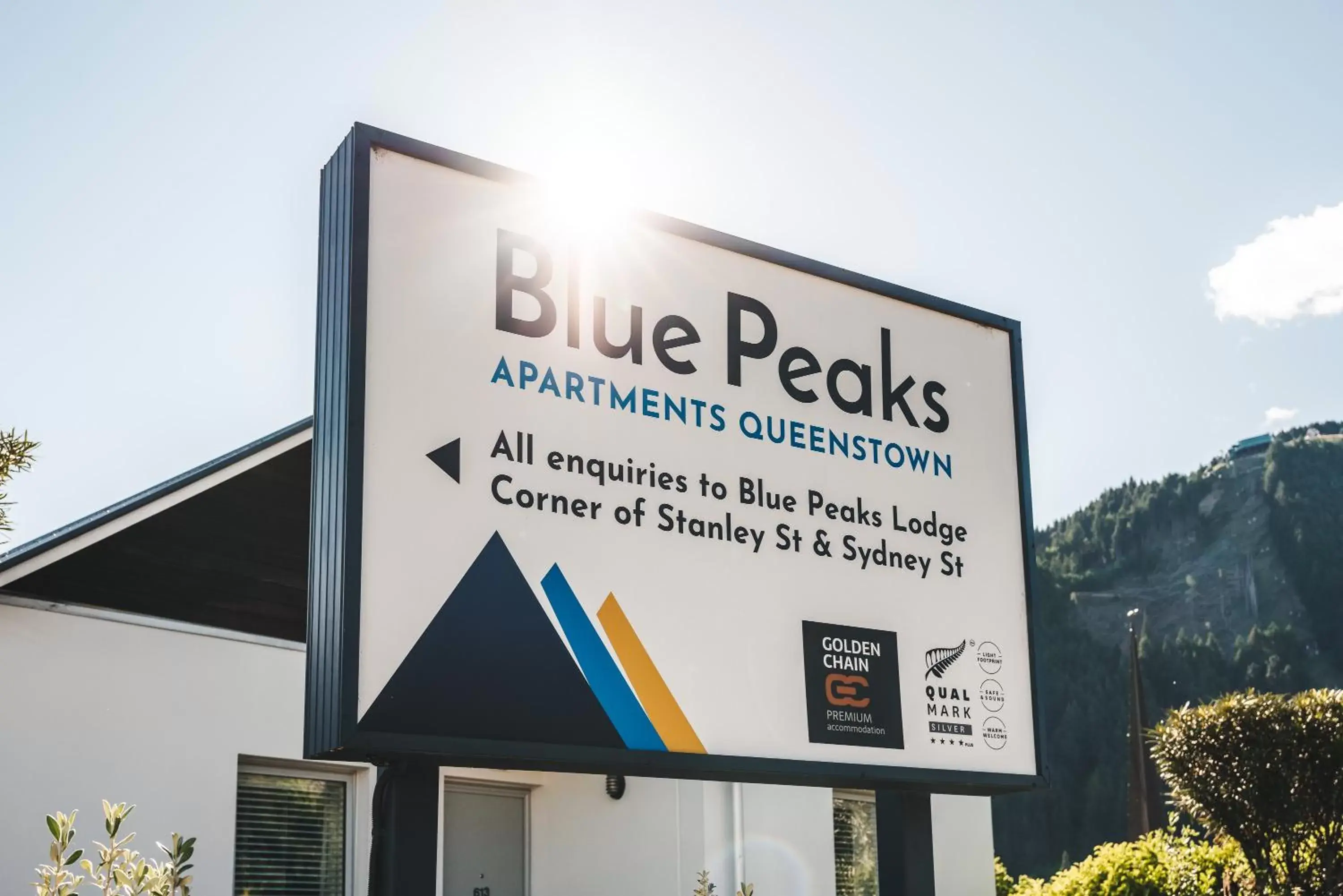 Property logo or sign in Blue Peaks Apartments