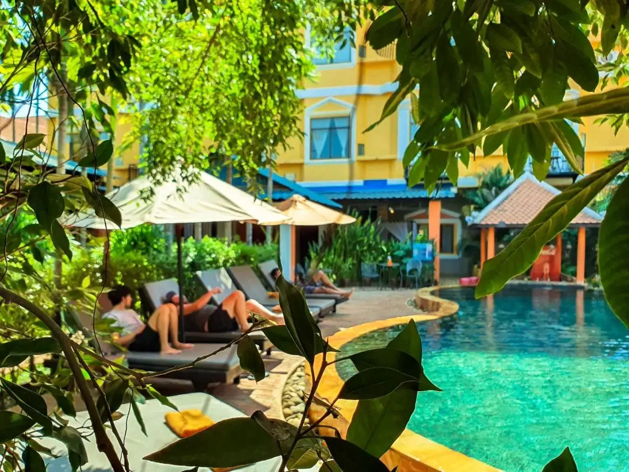 Patio, Swimming Pool in Central Indochine D'angkor Hotel