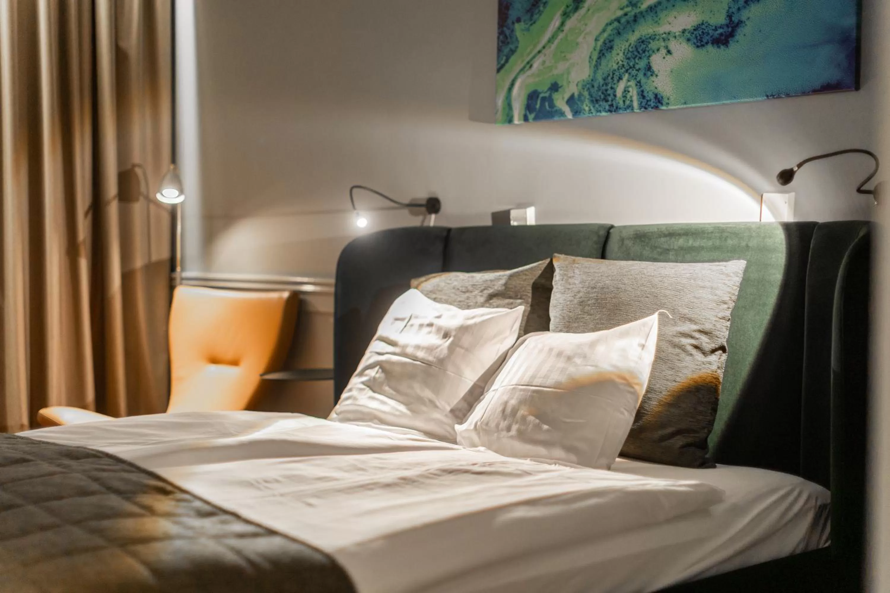 Bed in Hotel Poseidon