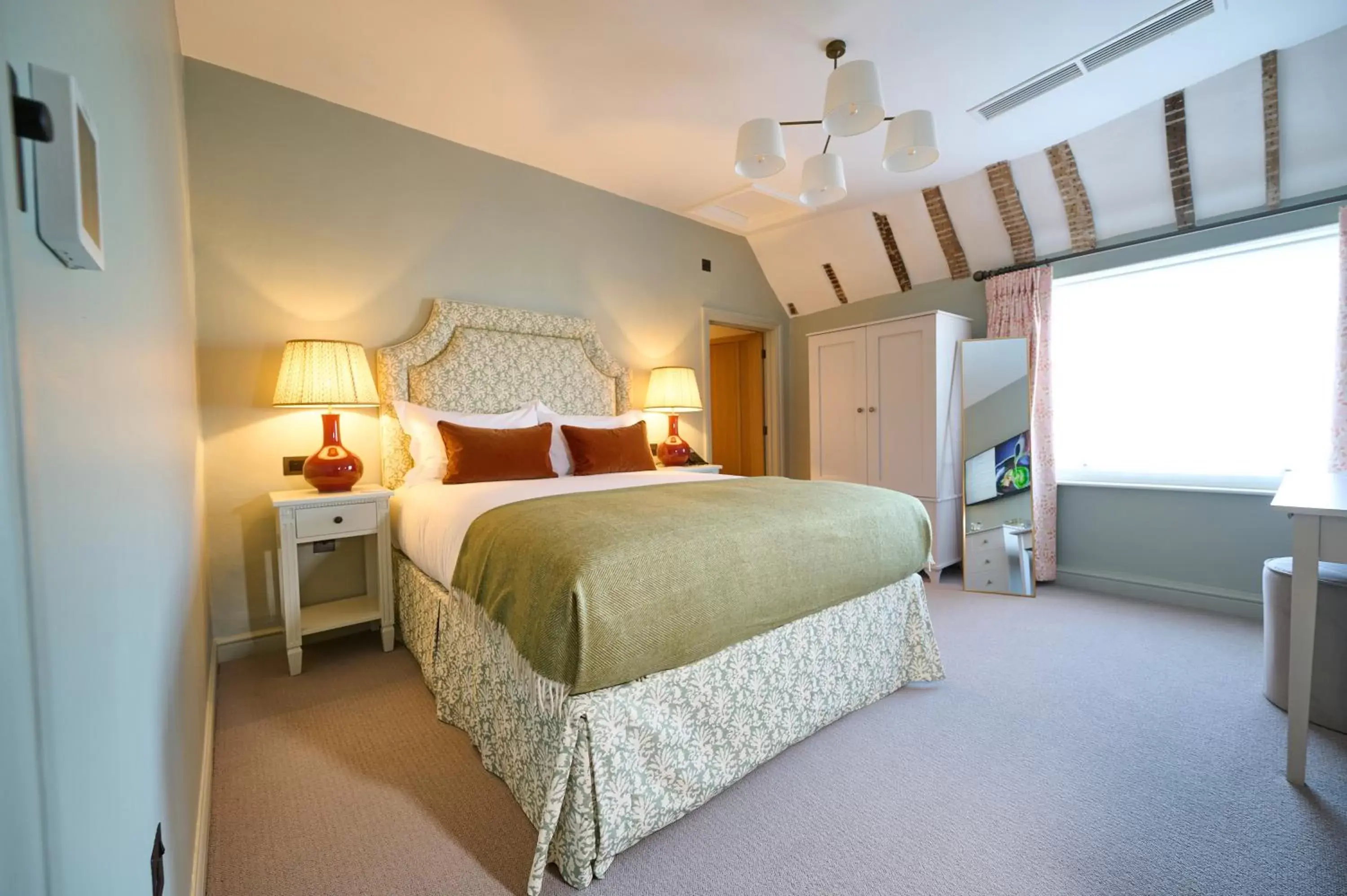 Bed in The Angel Inn, Stoke-by-Nayland