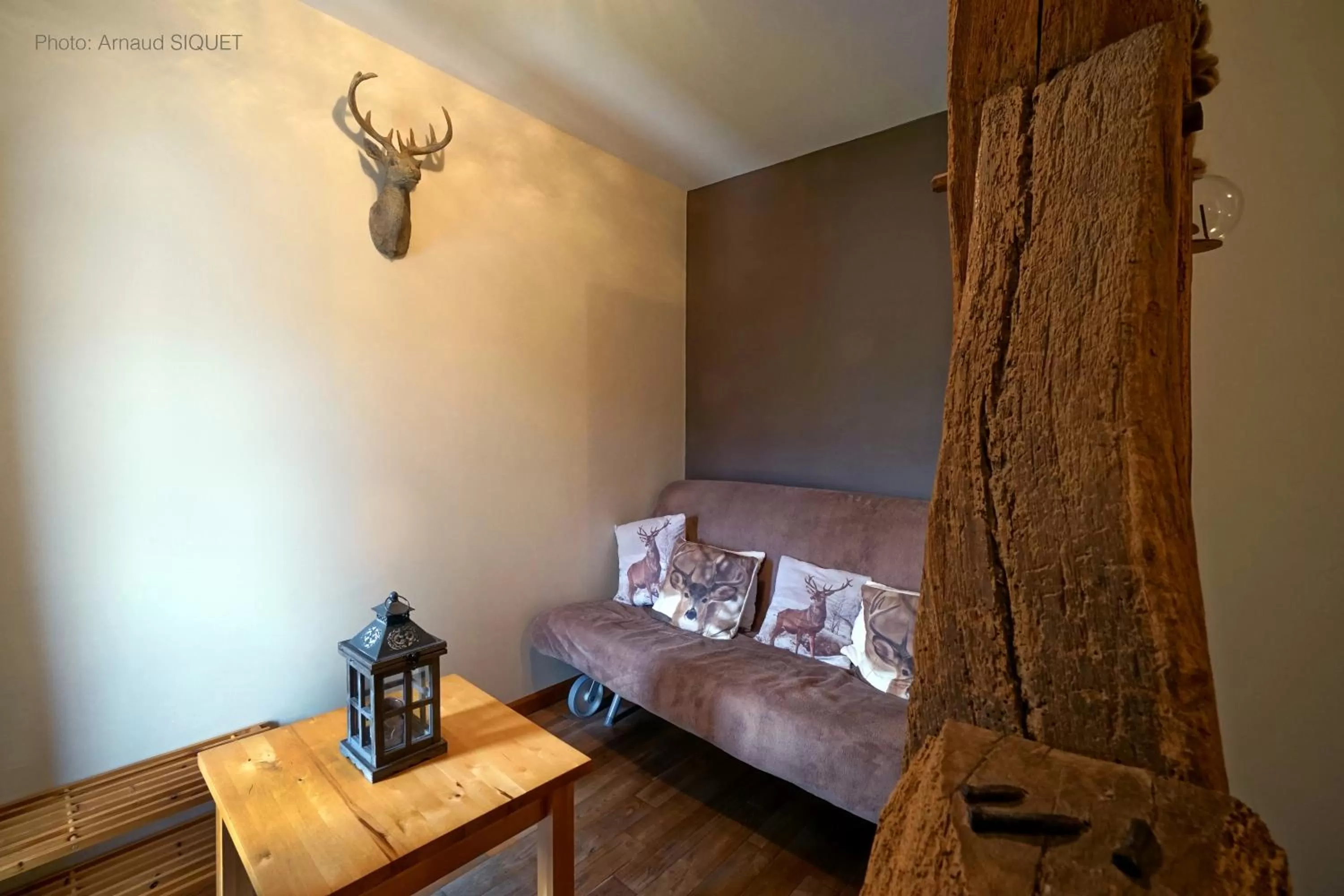 Living room, Bed in ferme st martin
