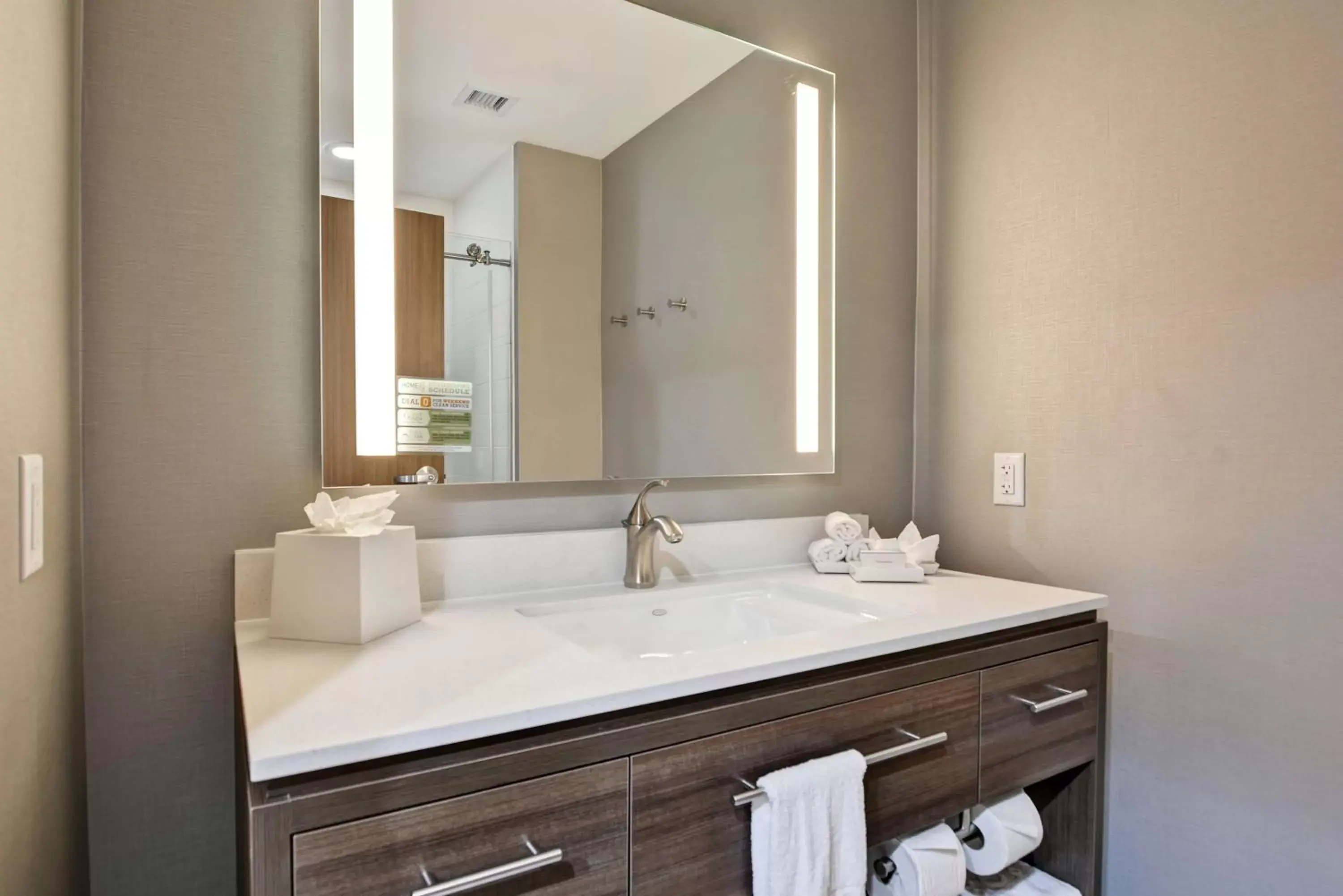 Bathroom in Home2 Suites By Hilton Bedford Dfw West