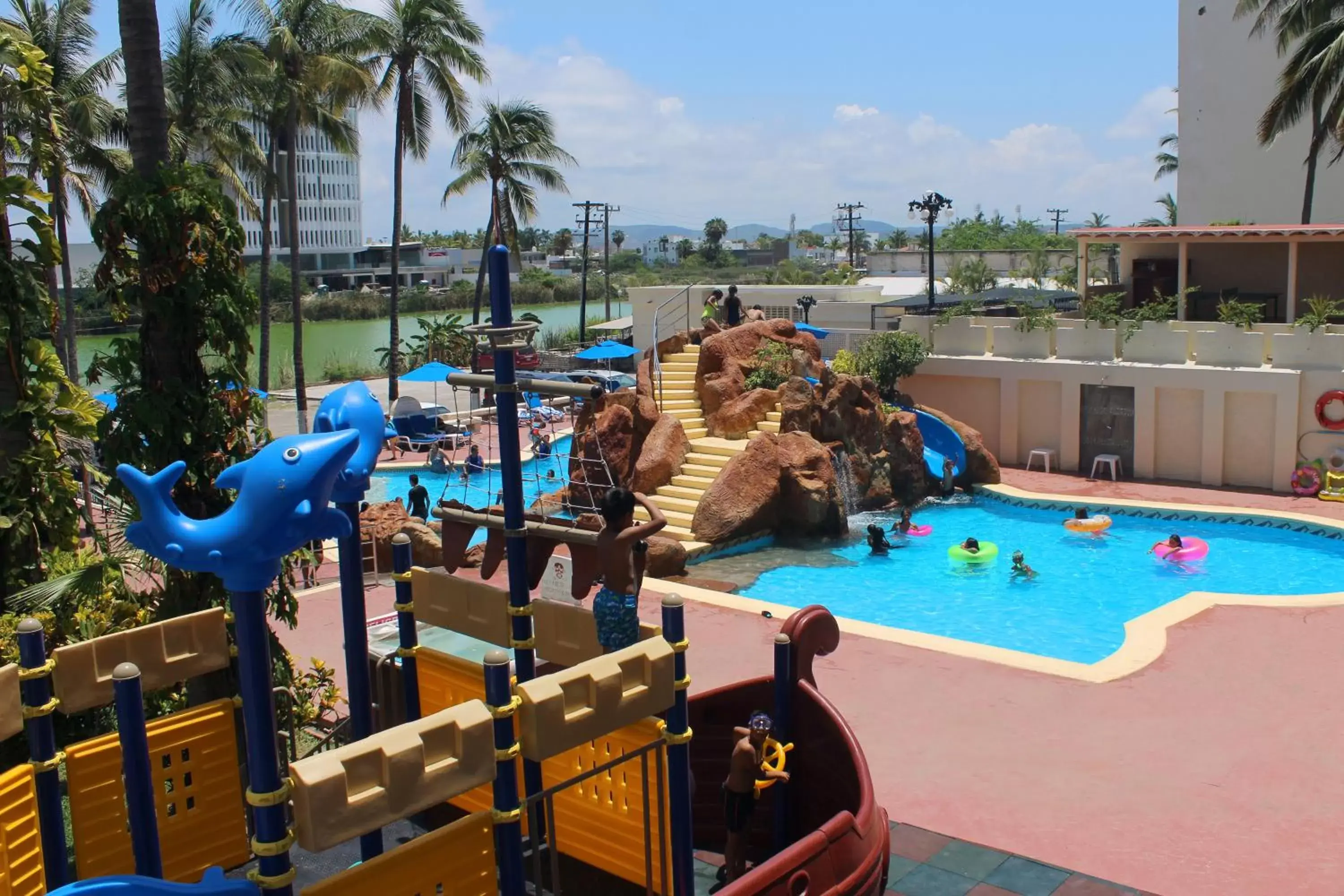 Children play ground, Pool View in Don Pelayo Pacific Beach