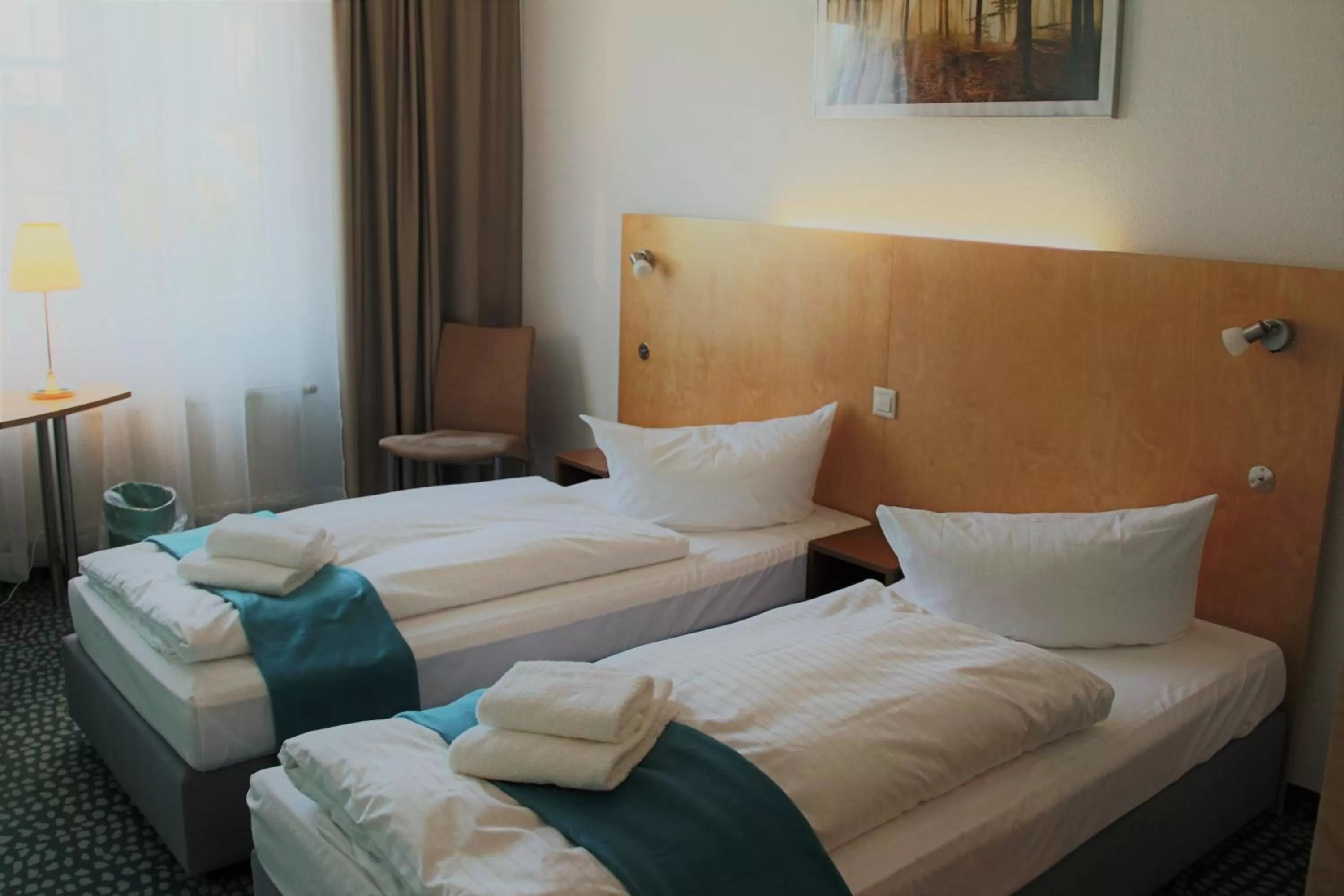 Photo of the whole room, Bed in Check Inn Hotel Merseburg