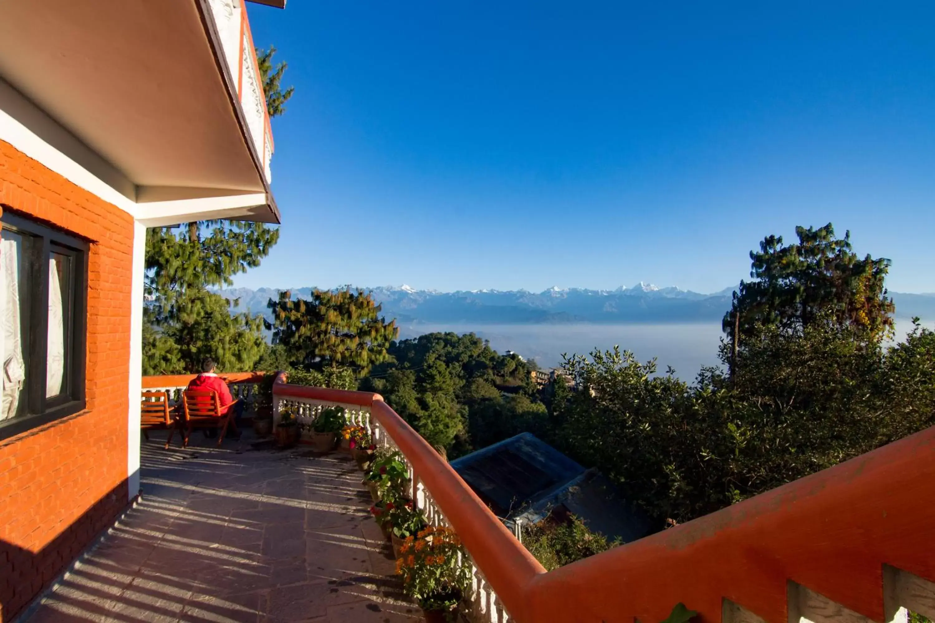 Balcony/Terrace in Peaceful Cottage & Cafe Du Mont