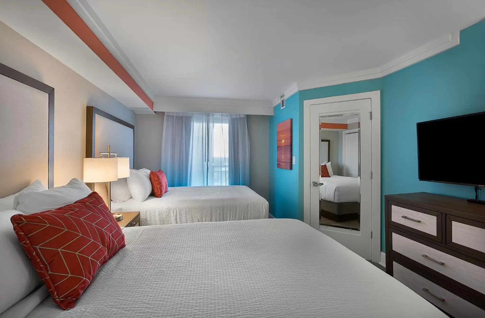 Bed in Grande Cayman Resort