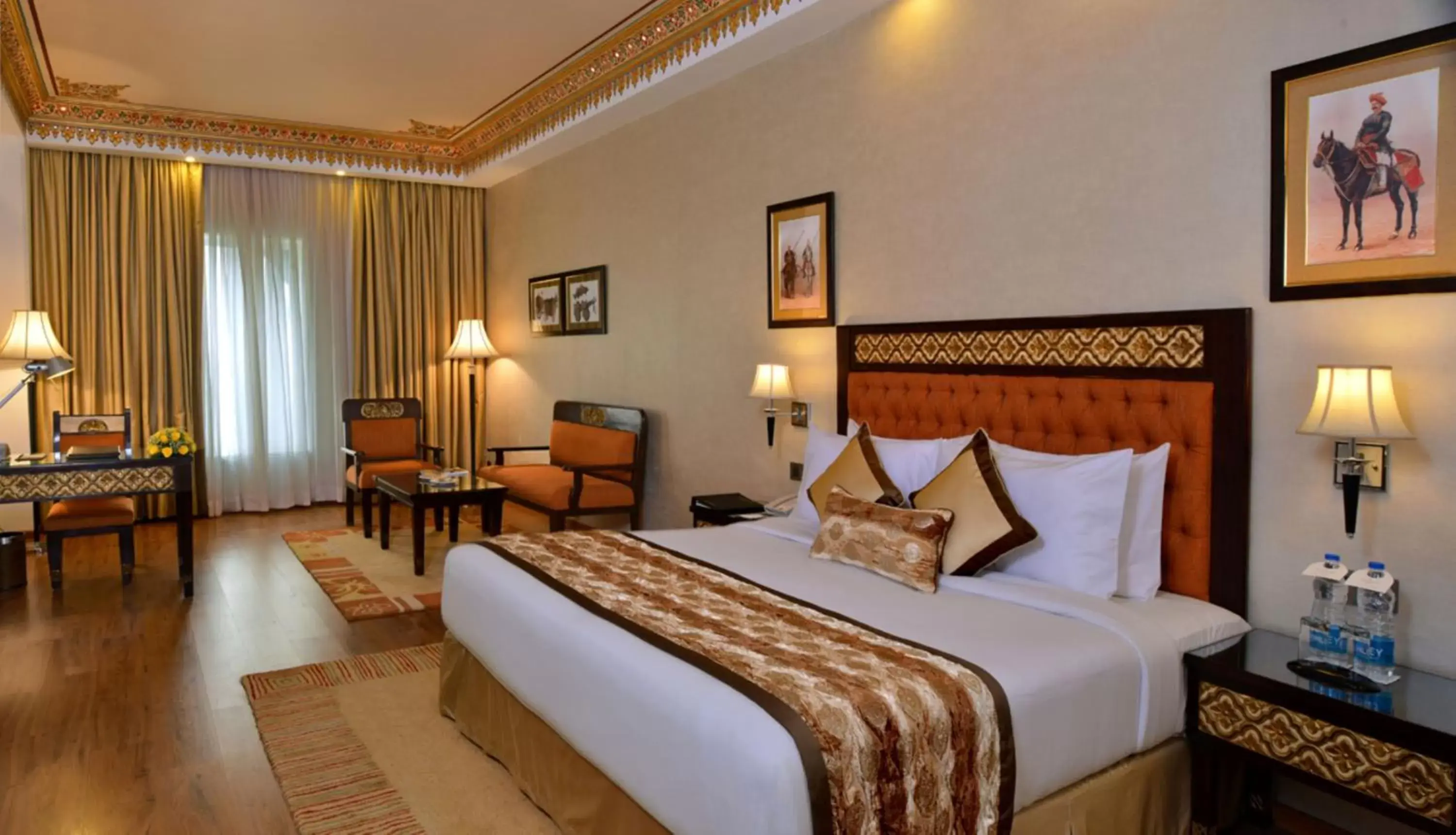 Bedroom, Bed in Noormahal Palace Hotel
