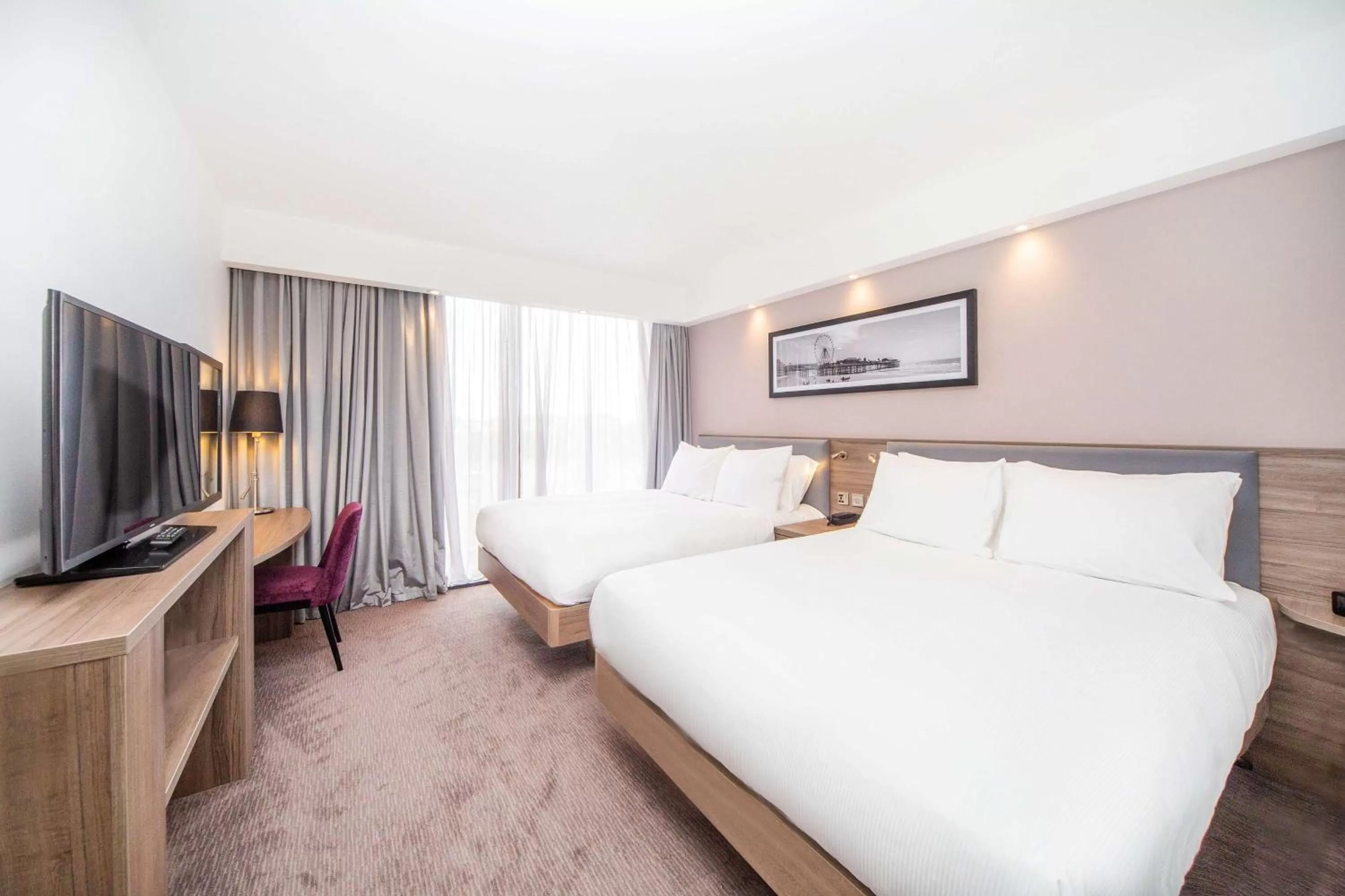 Bedroom, Bed in Hampton By Hilton Blackpool