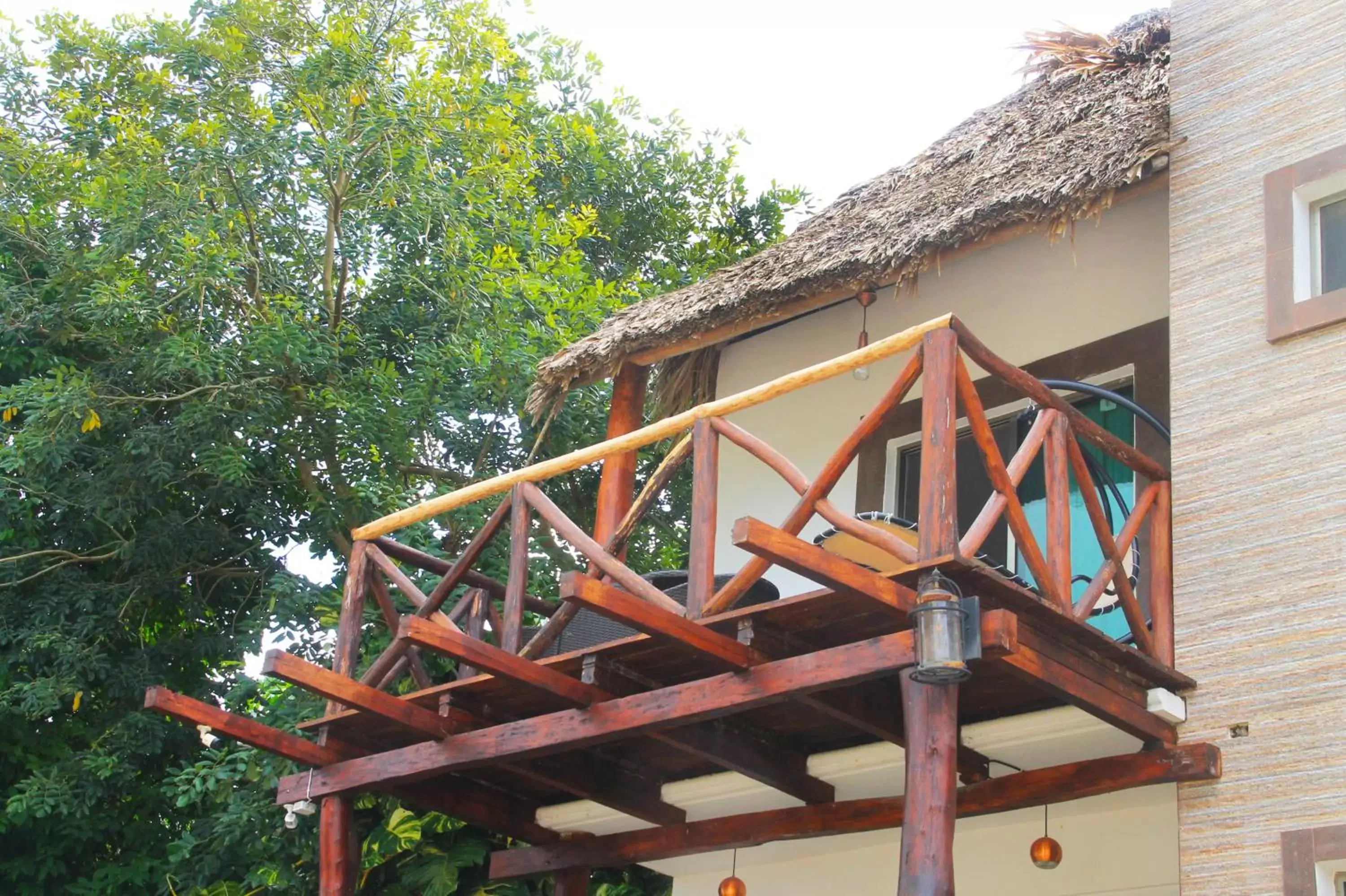 Balcony/Terrace in Hotel Pancho Villas Bacalar Vista a Laguna