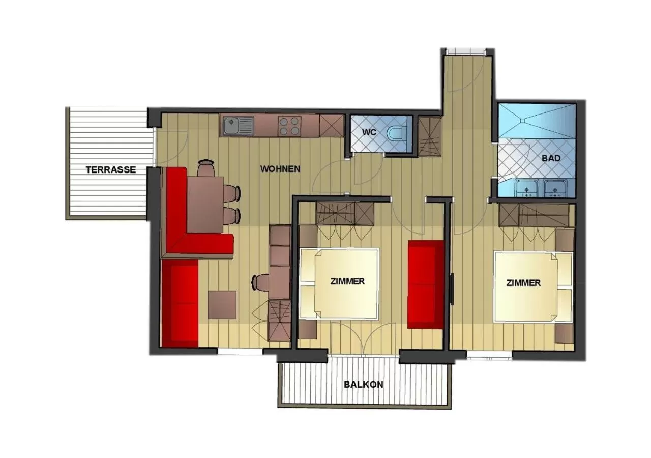 Photo of the whole room in Appartement-Pension Kendlbacher