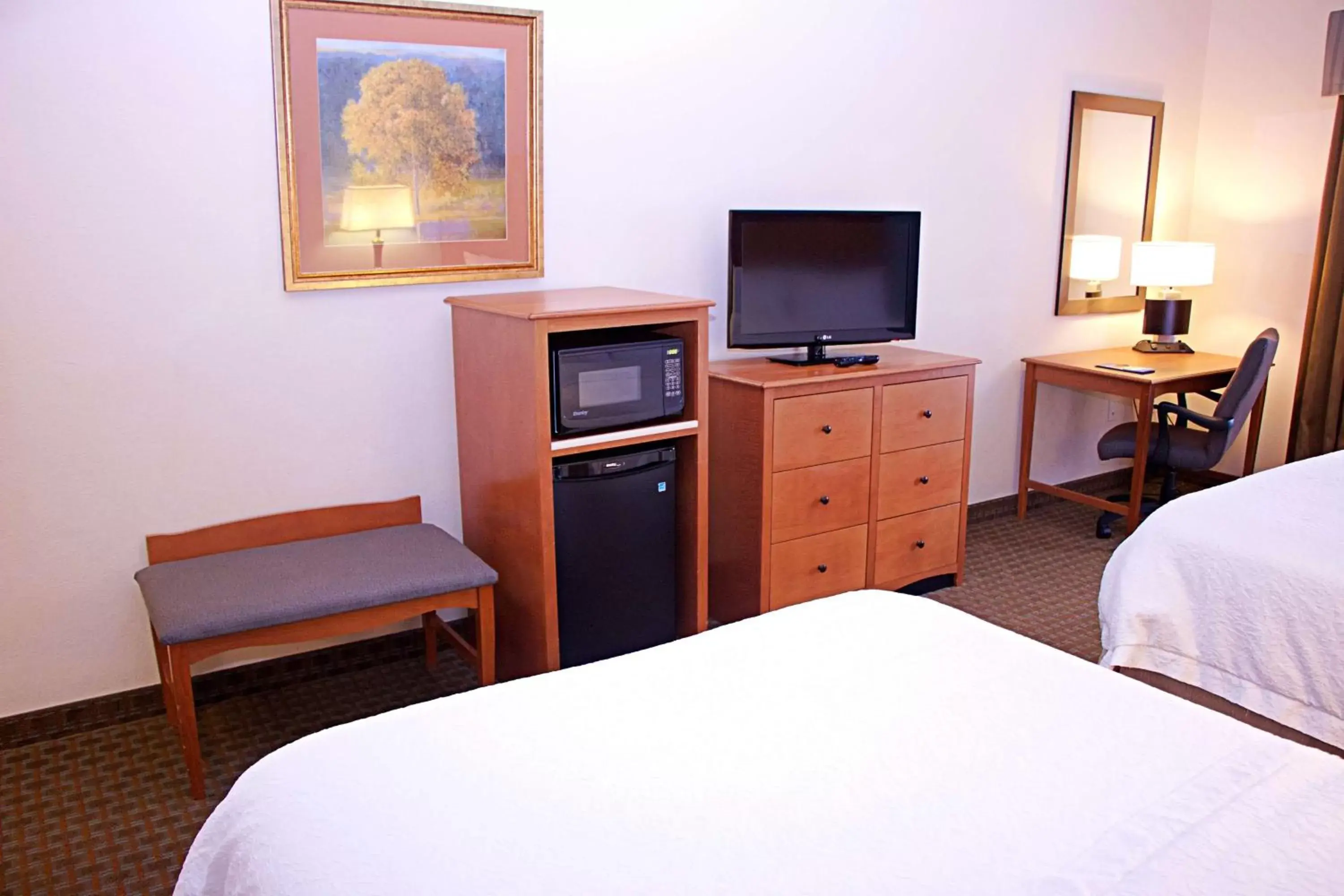 Bedroom, TV/Entertainment Center in Hampton Inn Sidney