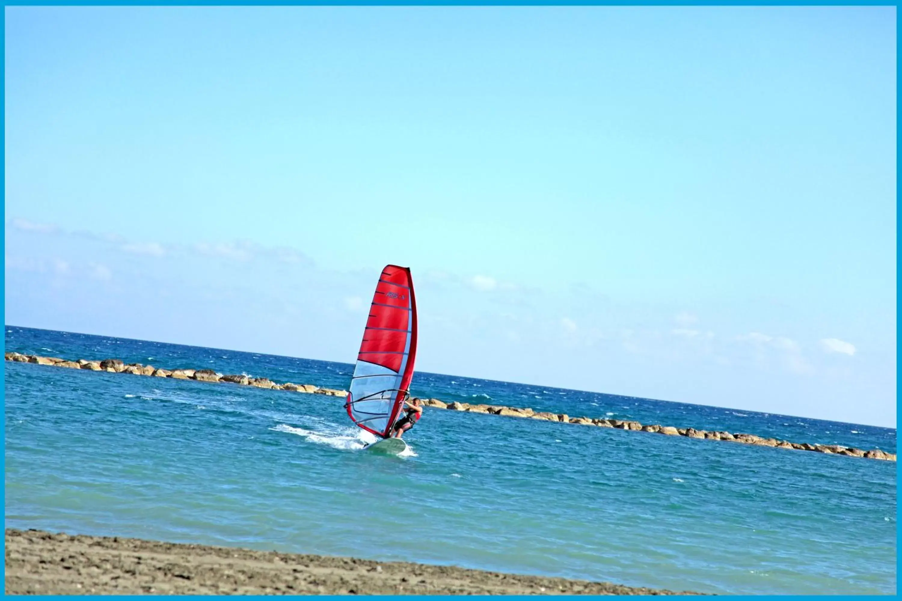 Summer, Windsurfing in Poseidonia Beach Hotel