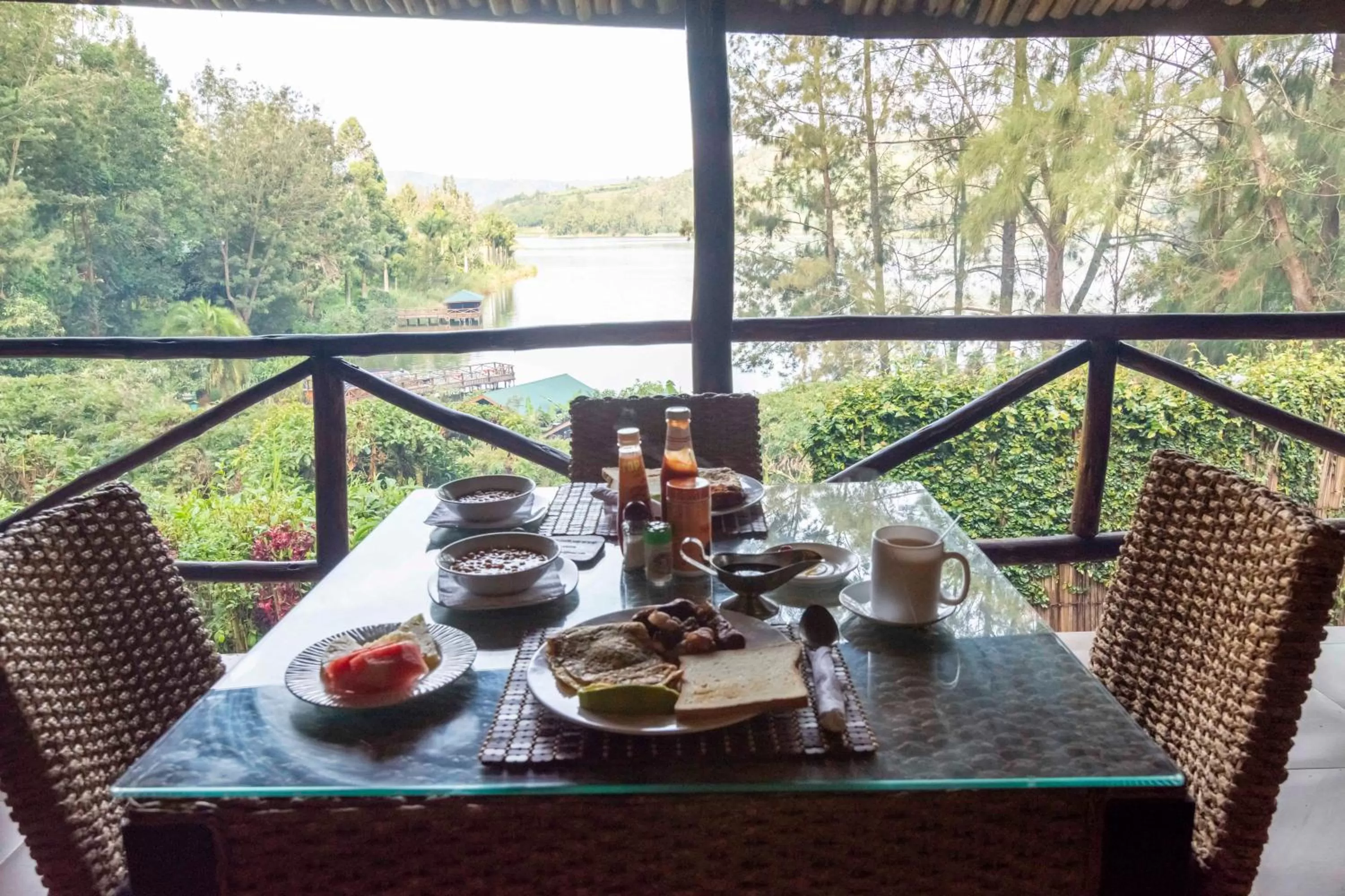Breakfast in Bunyonyi Overland Resort