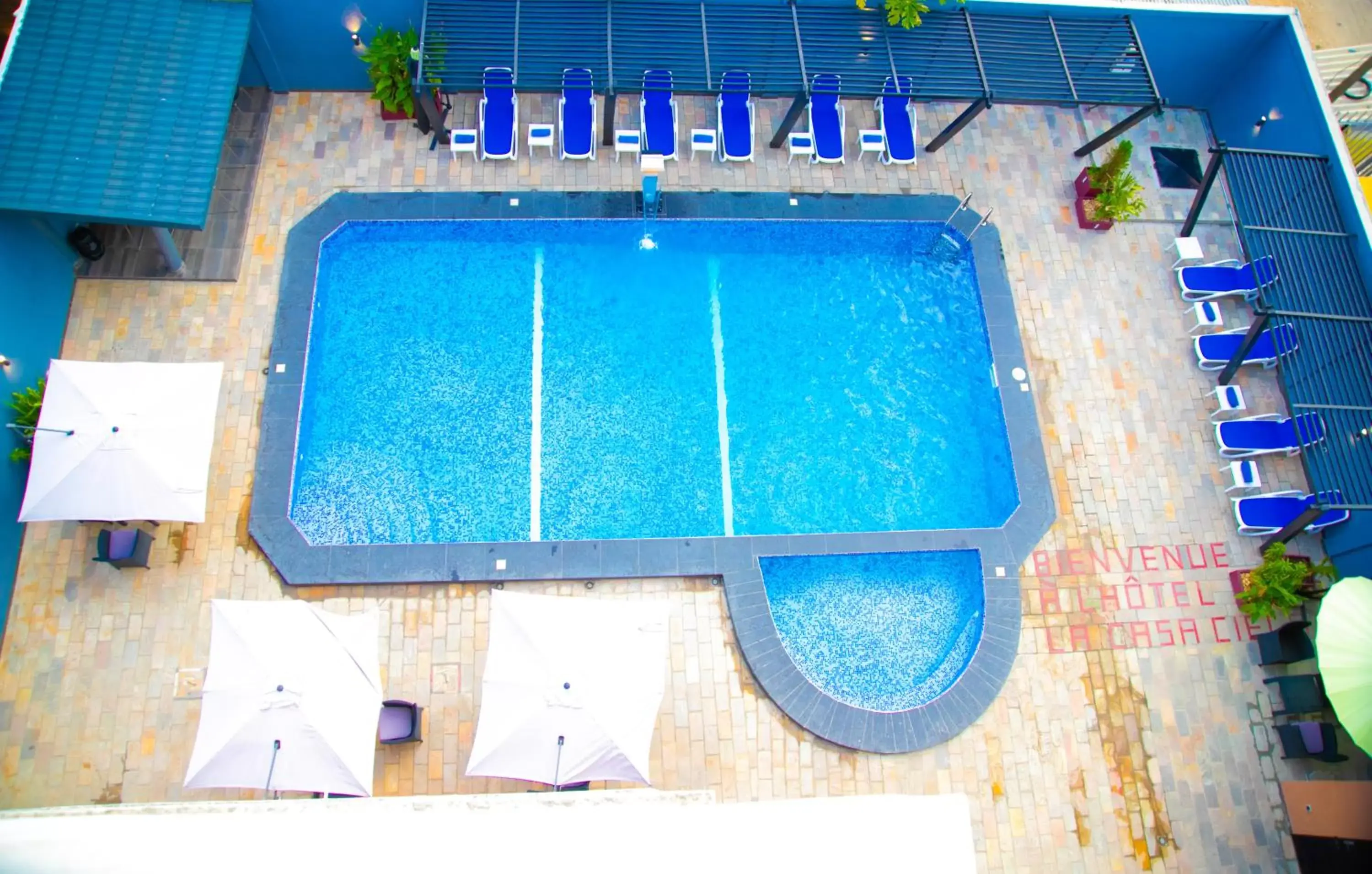 Pool view in Hotel La Casa Cielo