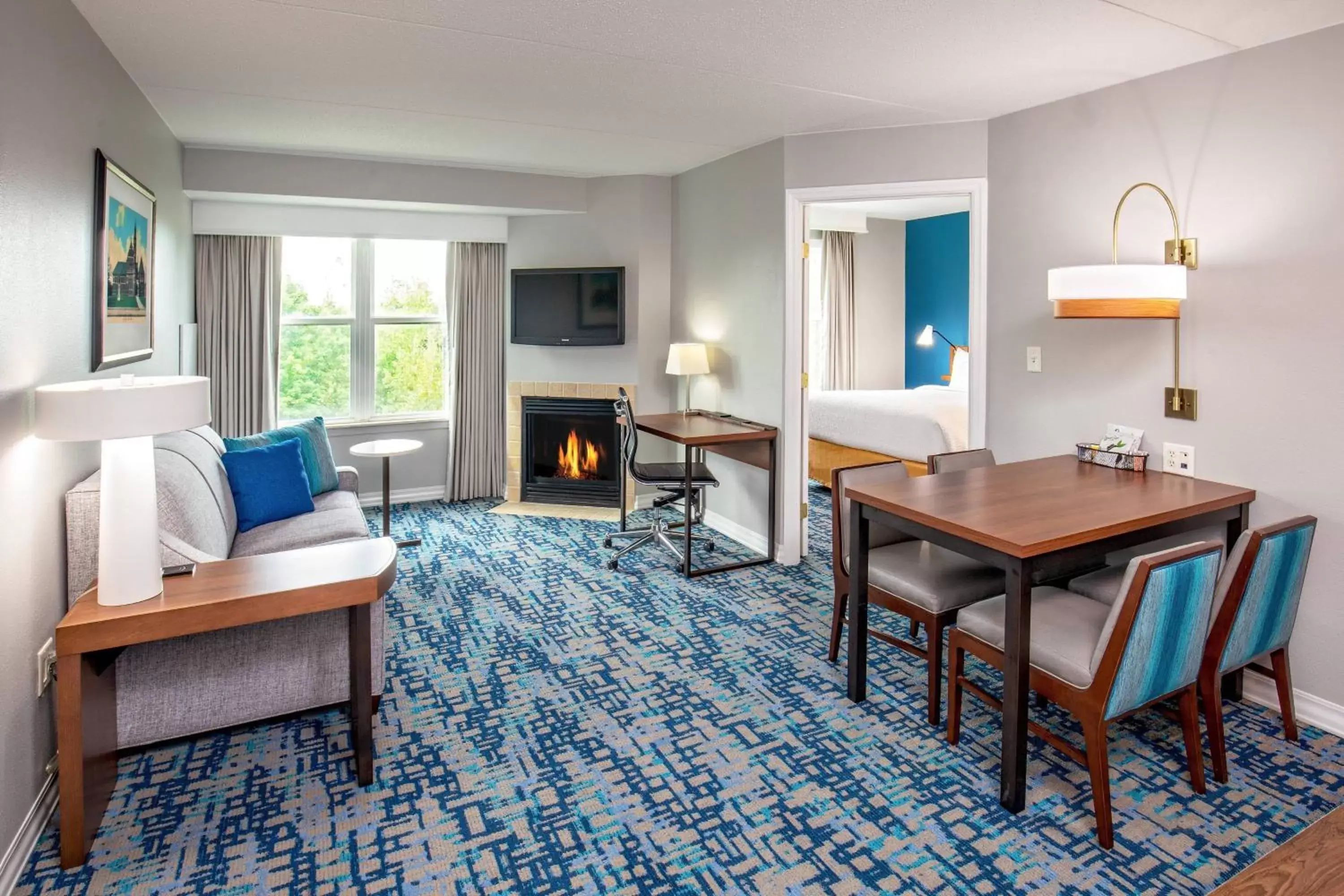 Living room, Seating Area in Residence Inn by Marriott Boston Woburn