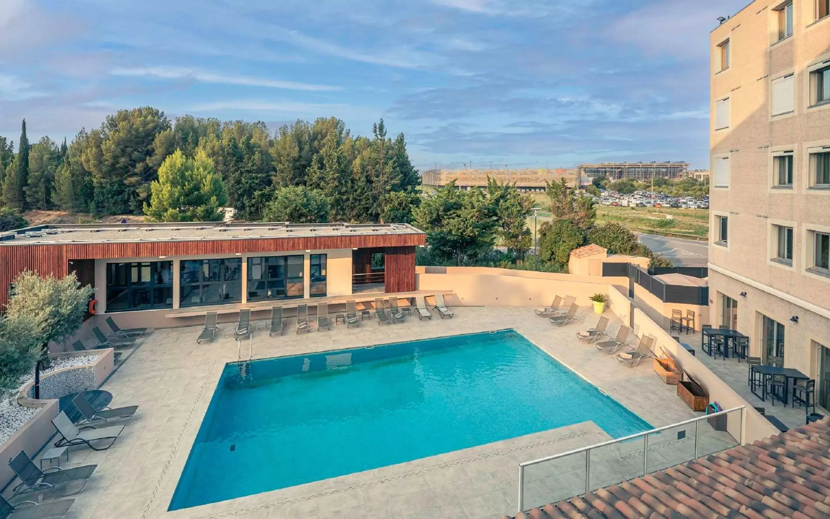 View (from property/room), Pool View in Best Western Marseille Aeroport