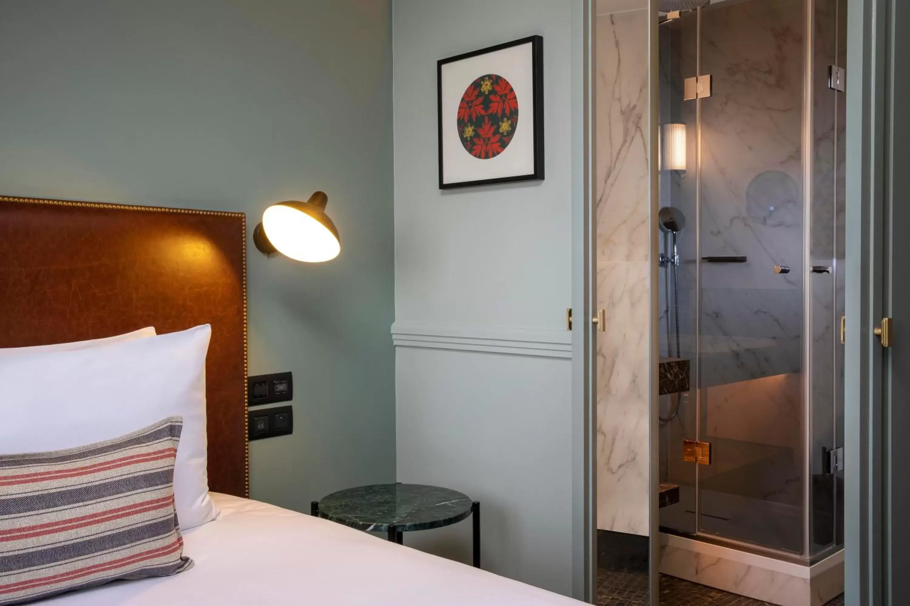 Decorative detail, Bed in Maison Rouge Strasbourg Hotel & Spa, Autograph Collection Decorative detail, Bed in Maison Rouge Strasbourg Hotel & Spa, Autograph Collection