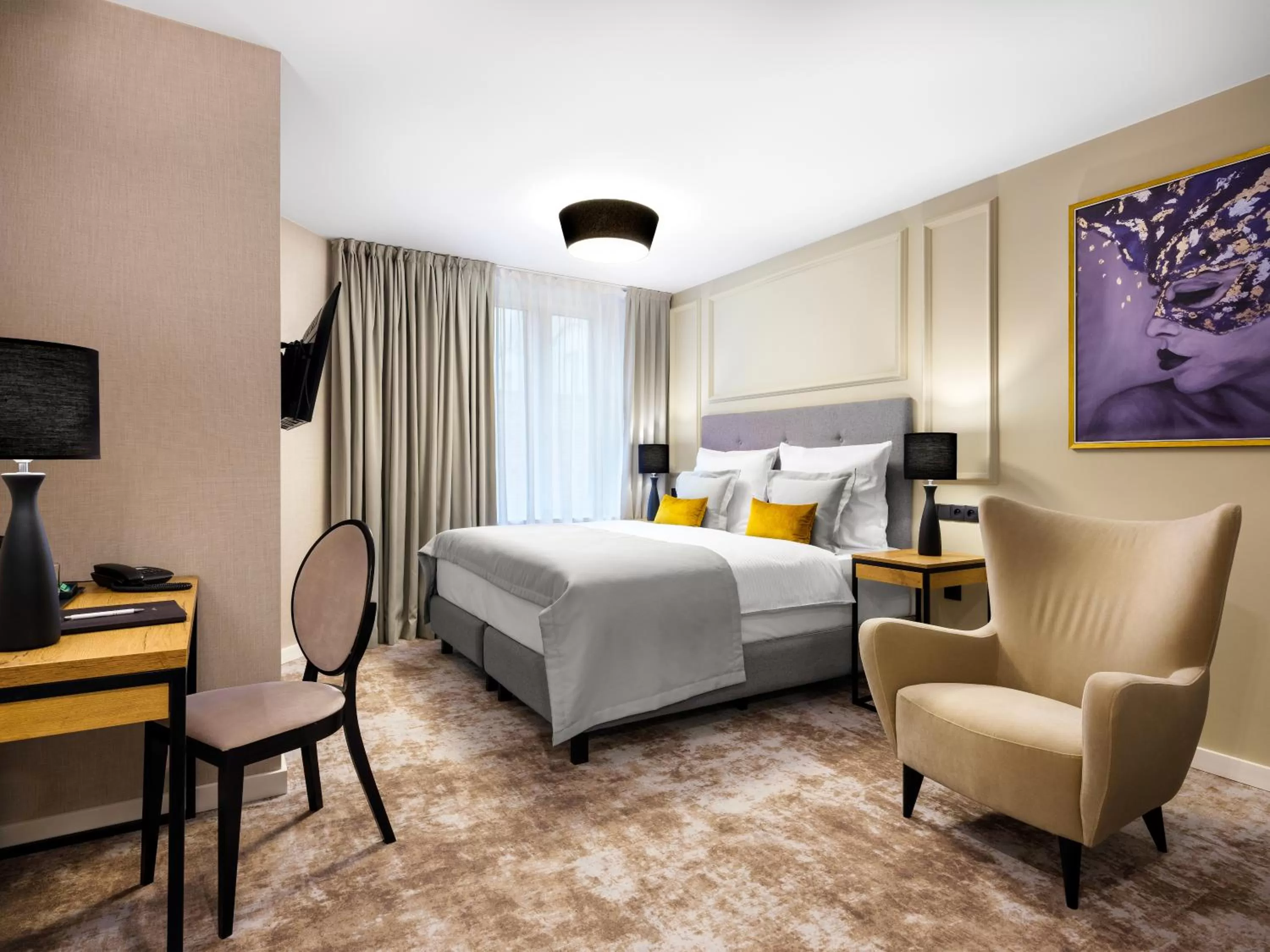 Bed in Hotel Wawel Queen