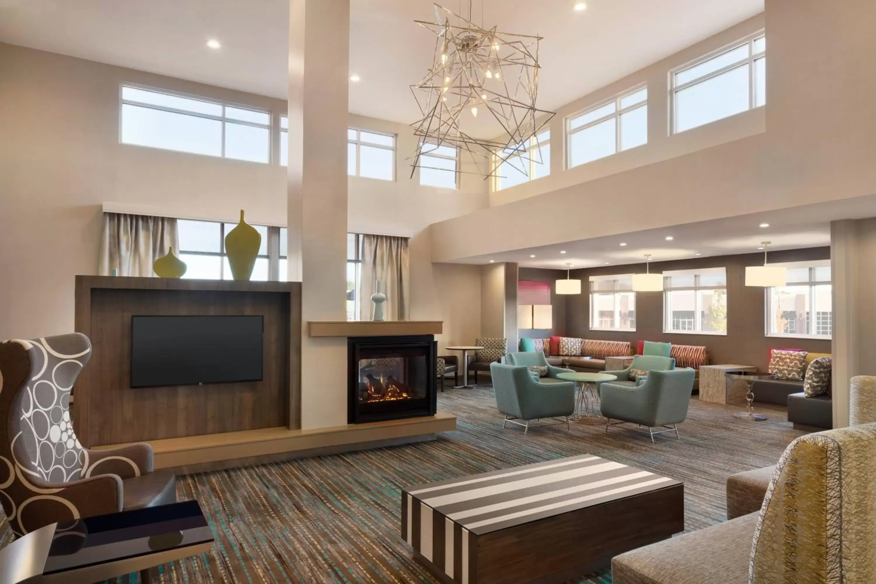 Lobby or reception, Lounge/Bar in Residence Inn by Marriott Winston-Salem Hanes Mall