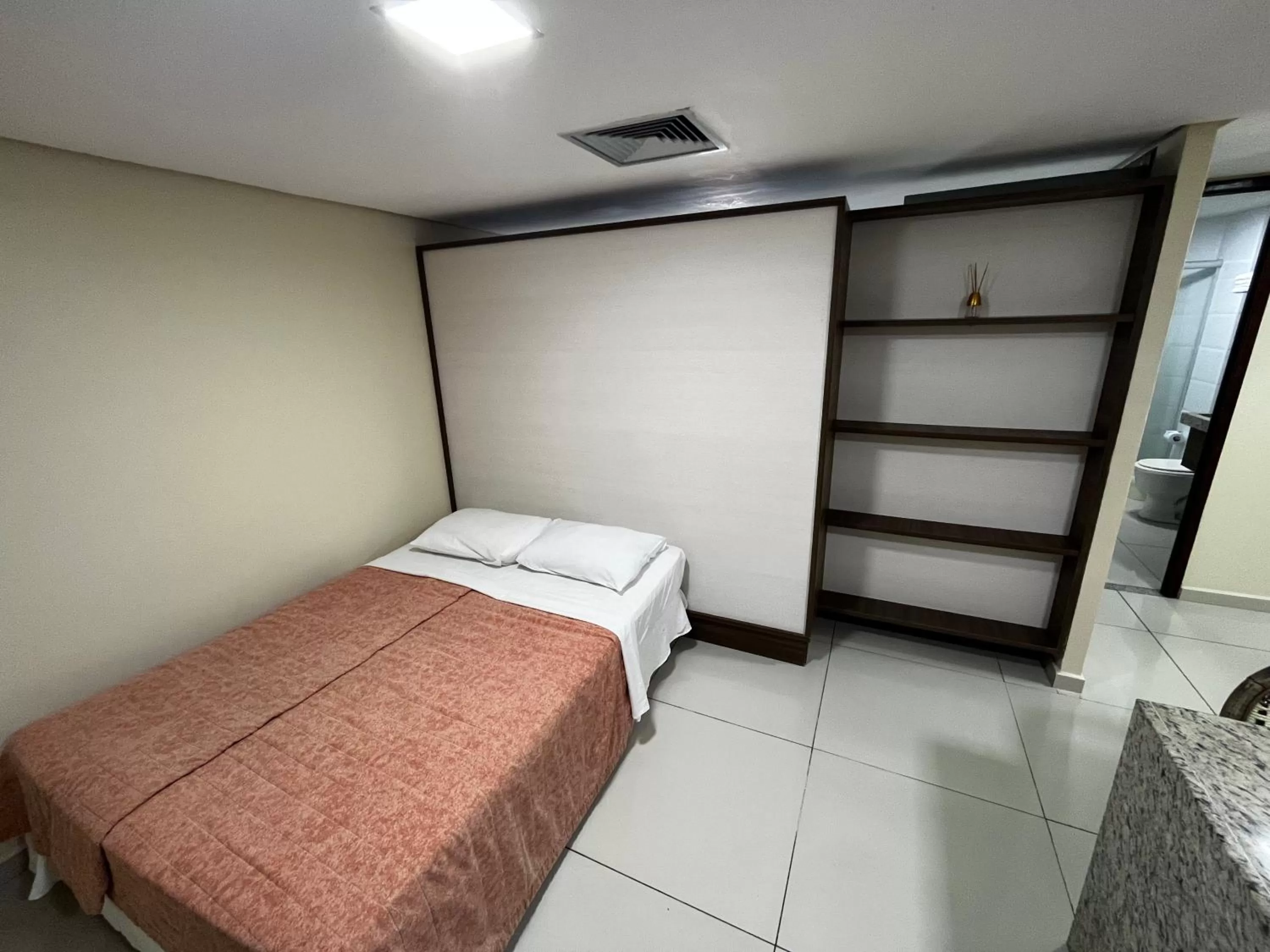 Living room, Bed in Flat beira mar Tambaú