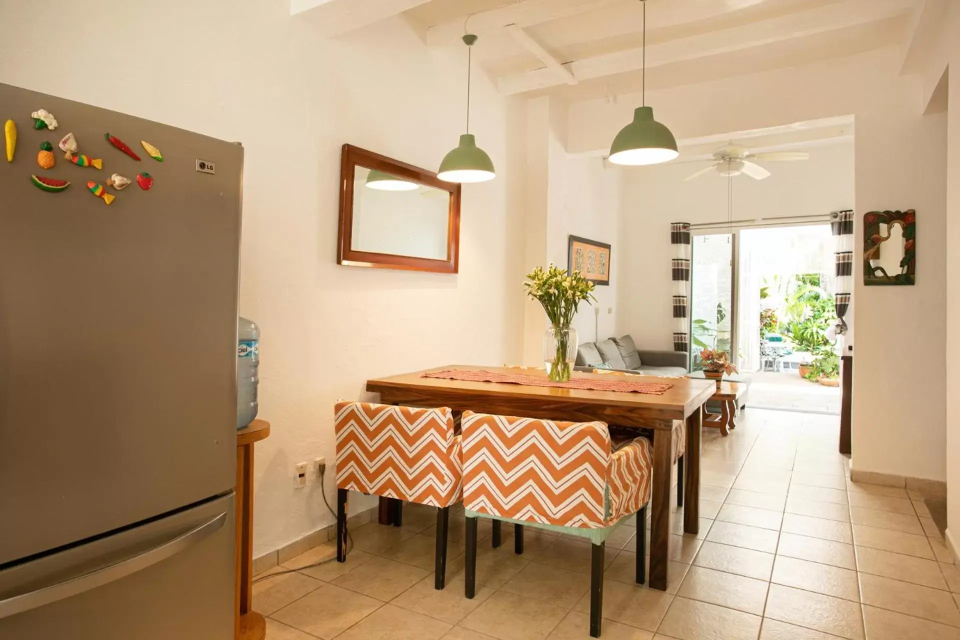 Dining Area in Casitas Miramar Puerto Vallarta Malecón