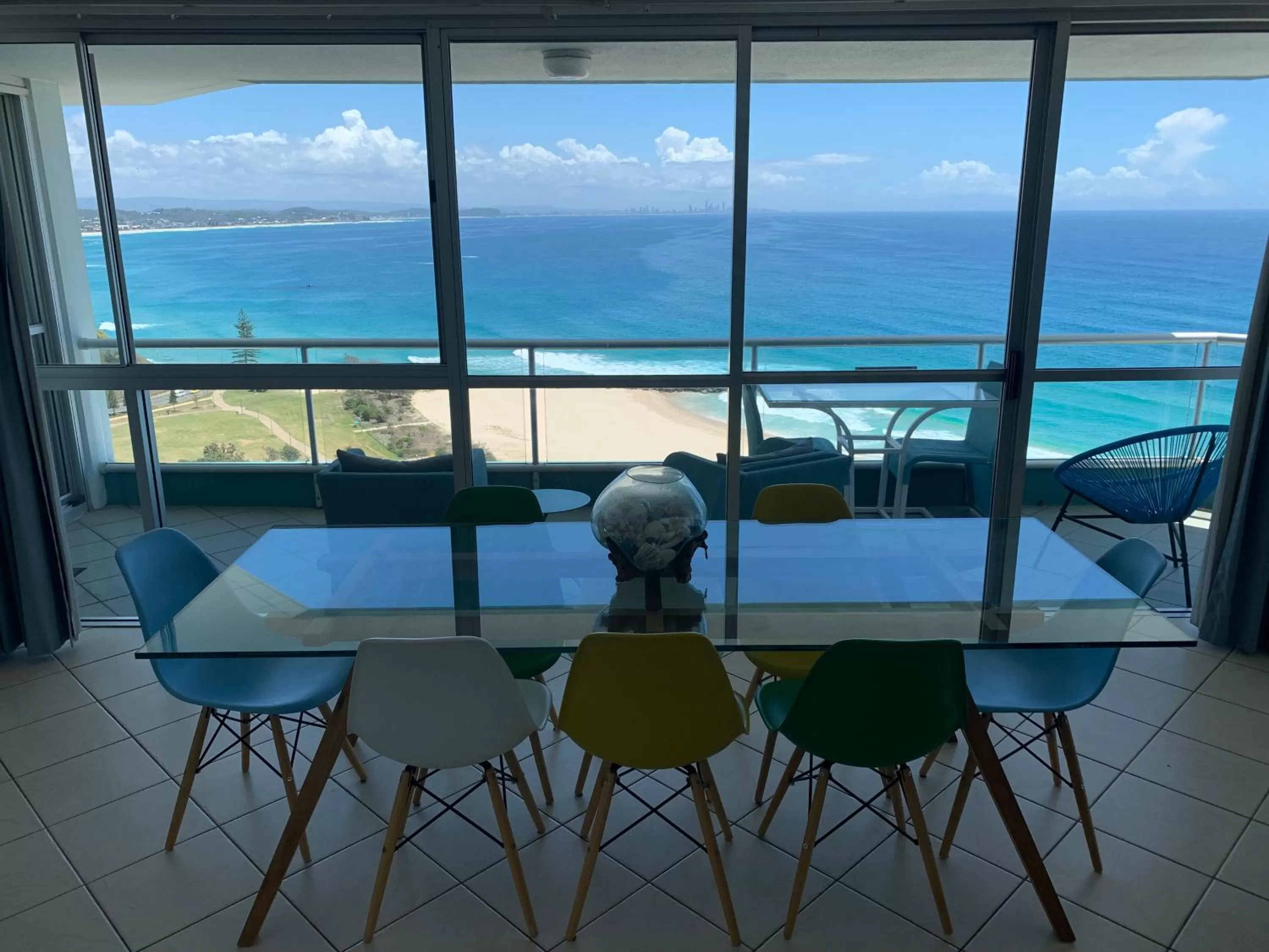 Dining area in Ocean Plaza Resort