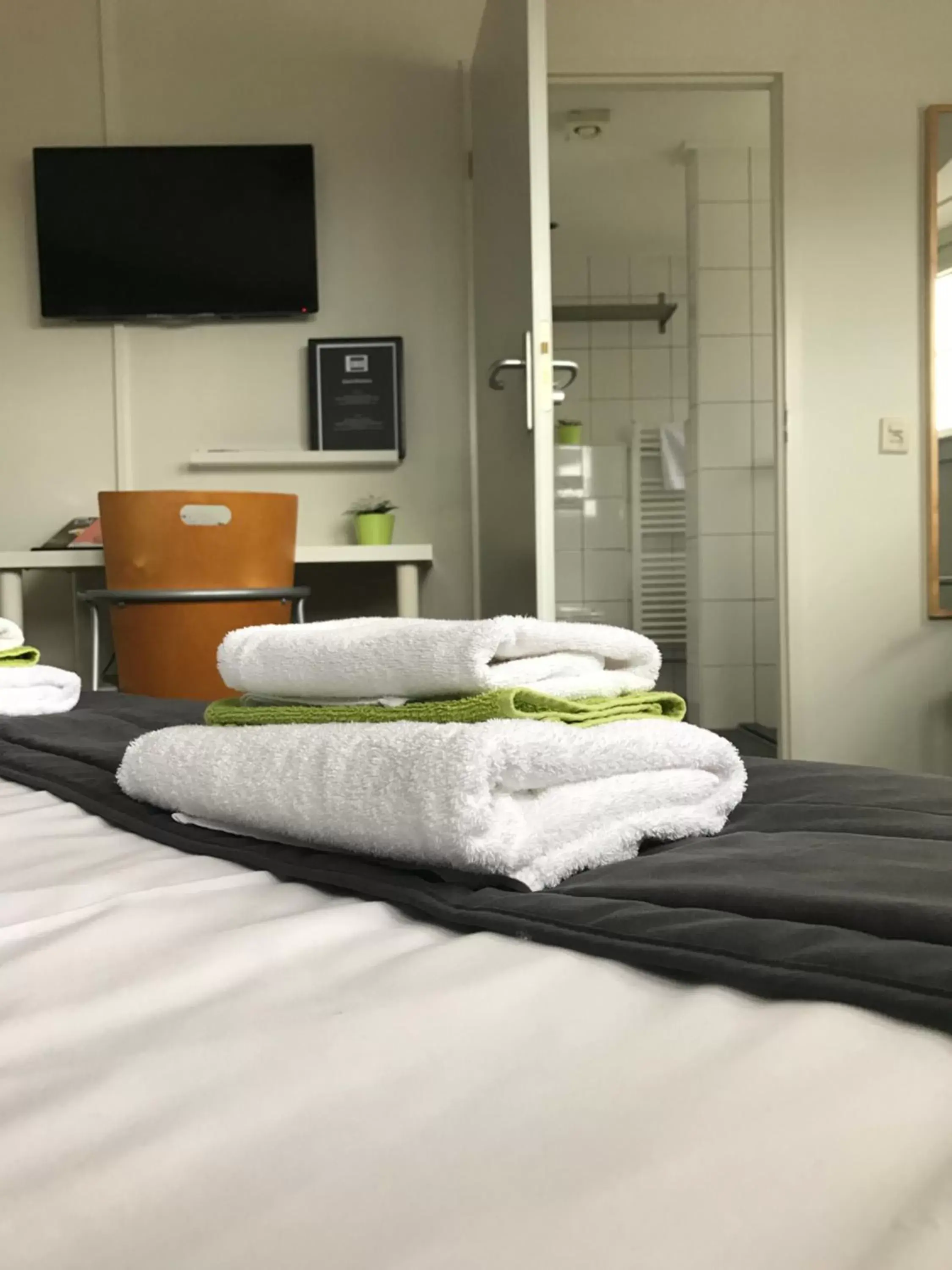 Bathroom, Bed in Stadshotel Ter Stege