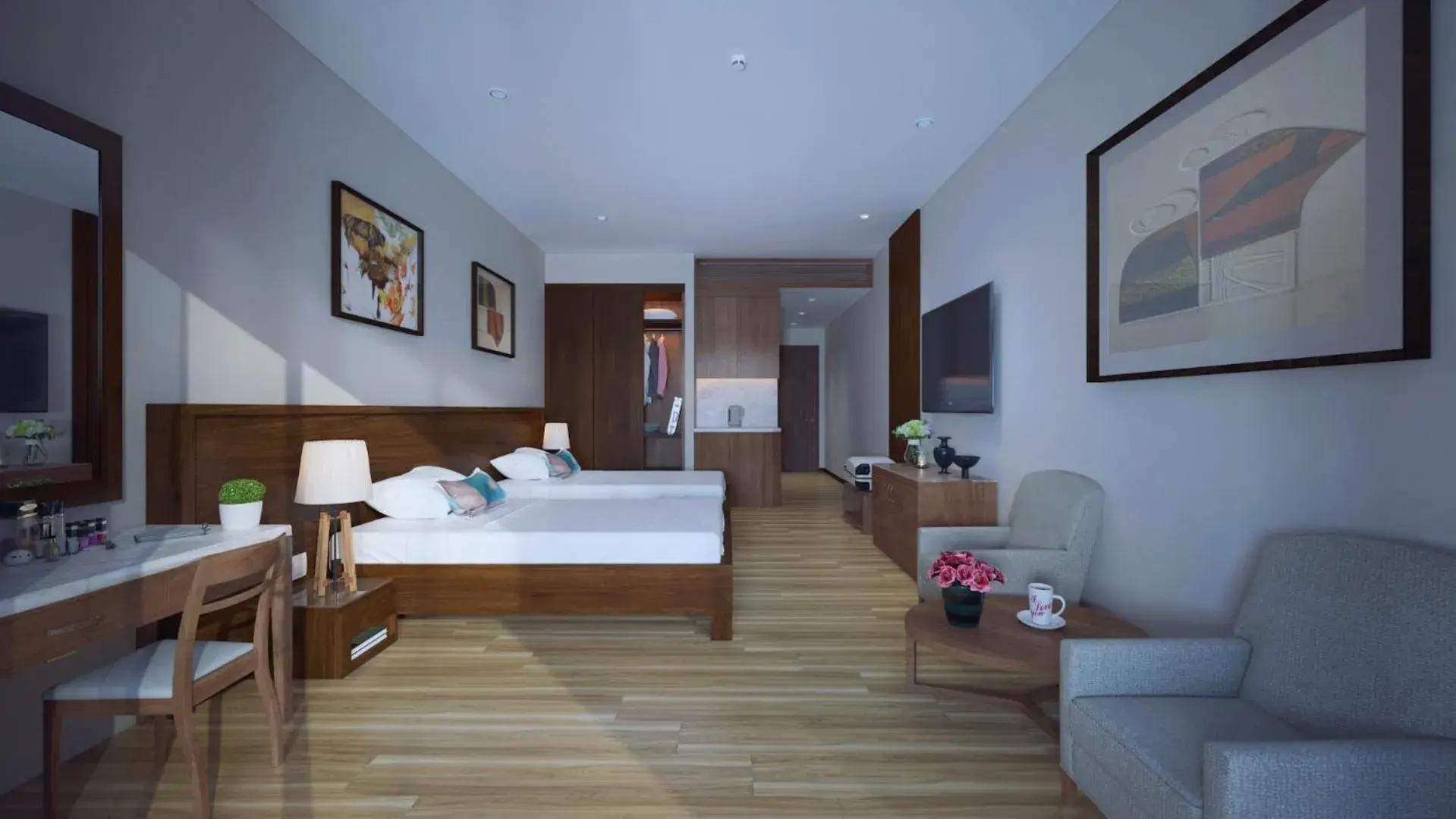 Bedroom in Phu Hai Beach Resort & Spa