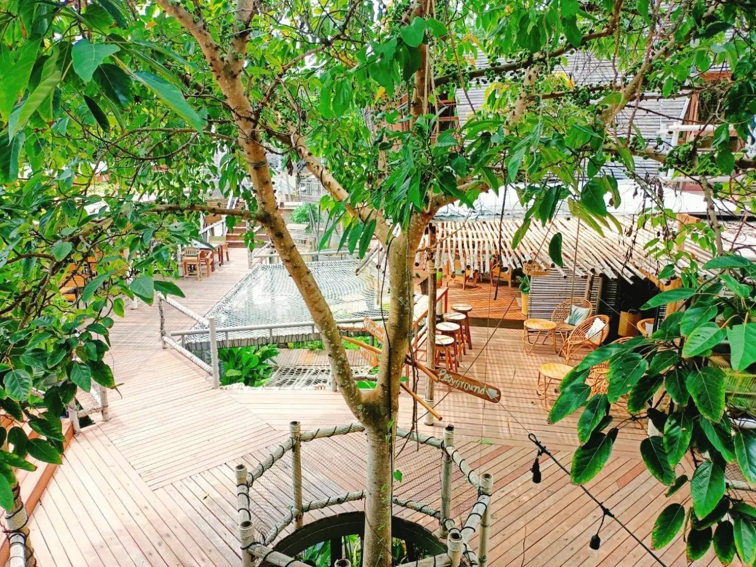 Inner courtyard view in The Mud - Eco Hotel