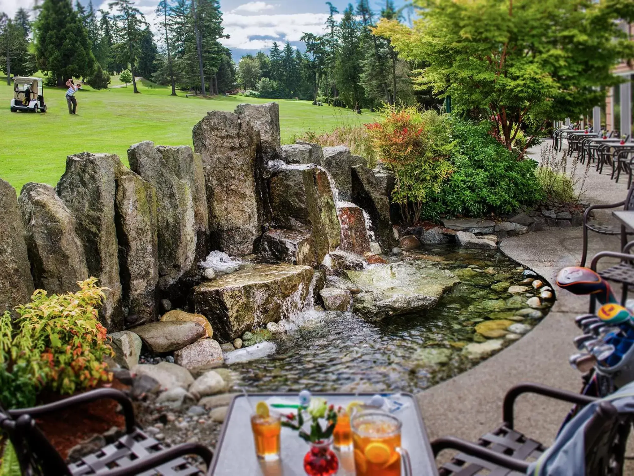 Patio in Olympic Lodge by Ayres