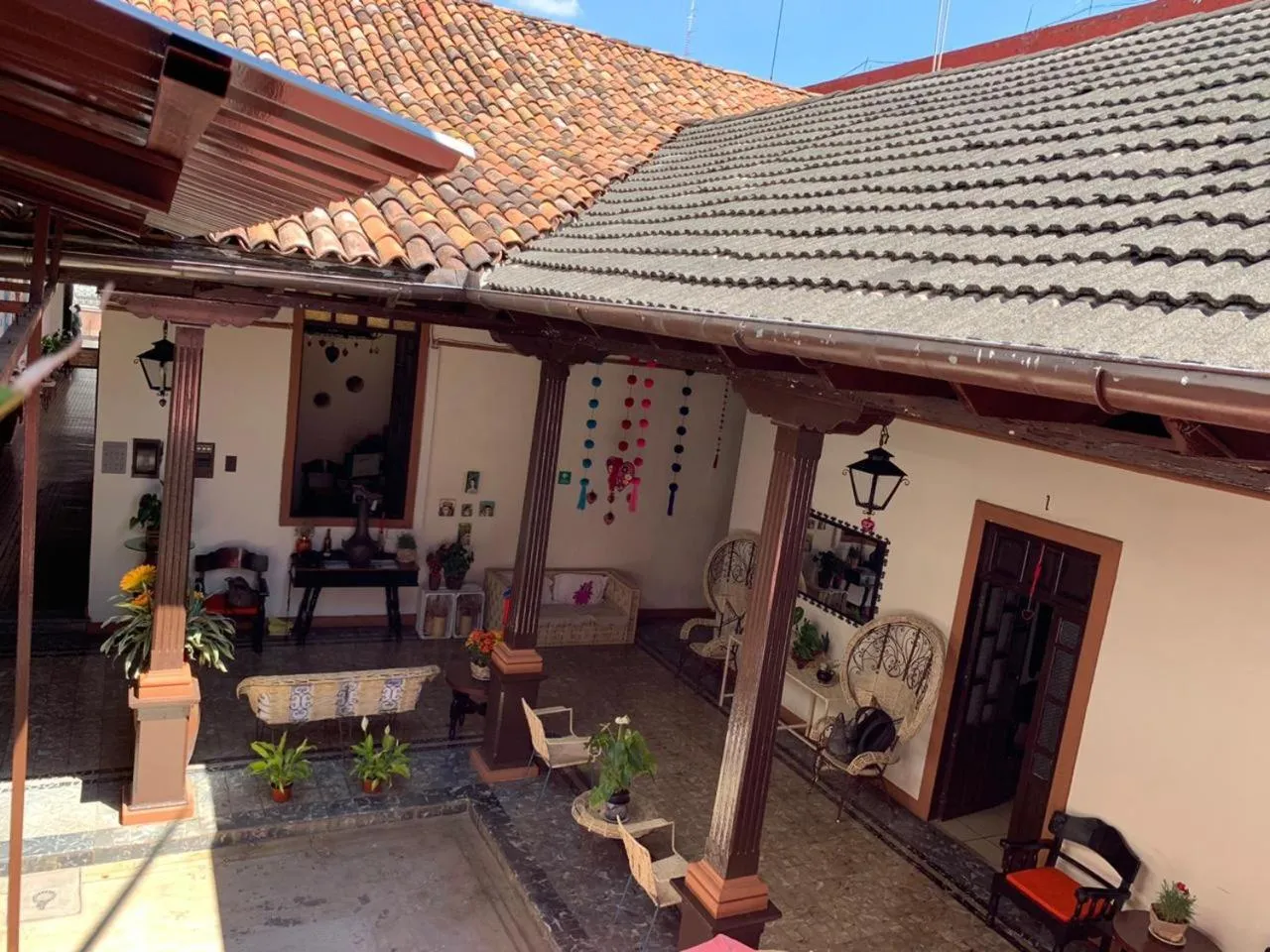Patio in Hotel Villa de Flores