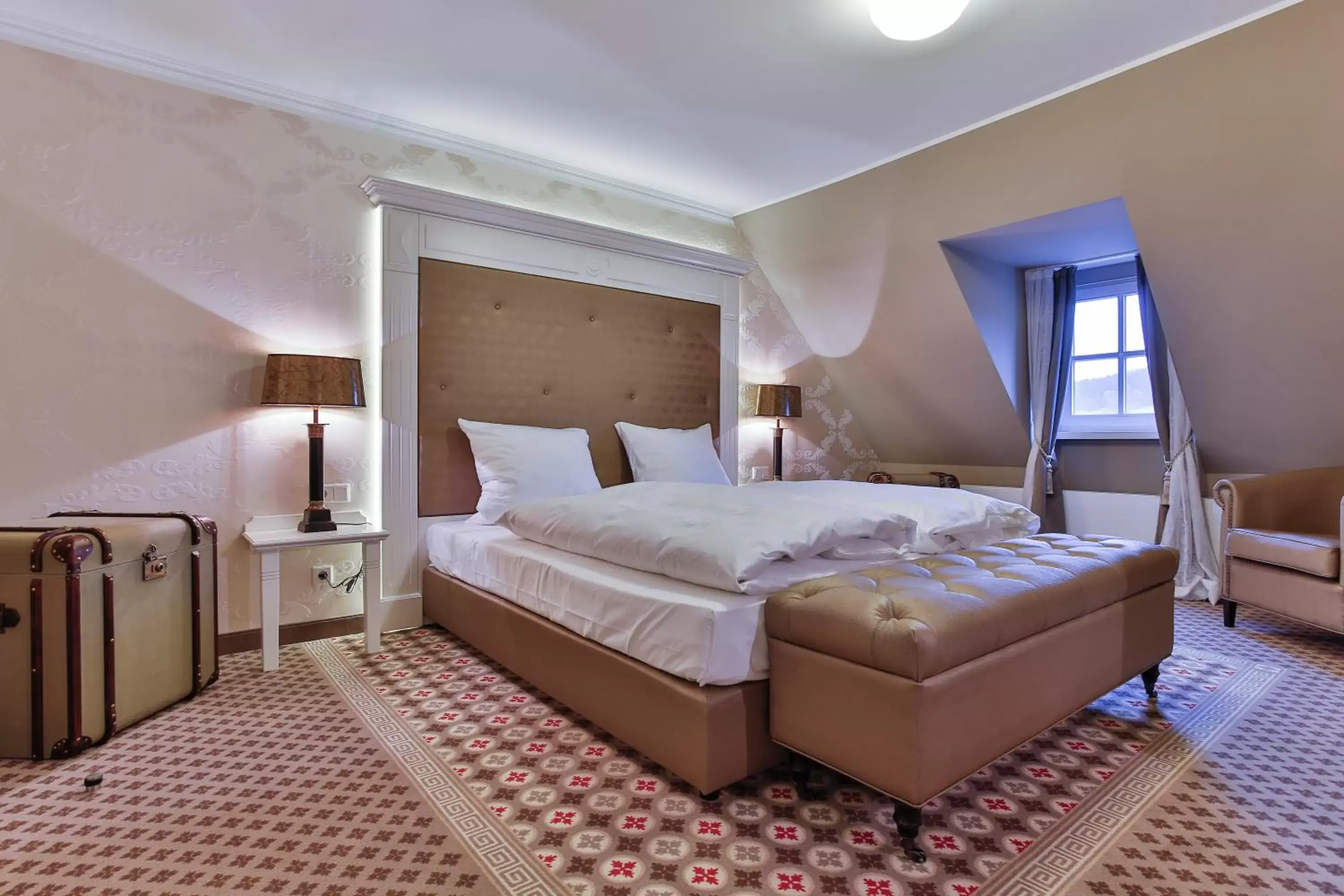 Bedroom, Bed in Hotel Alte Schule