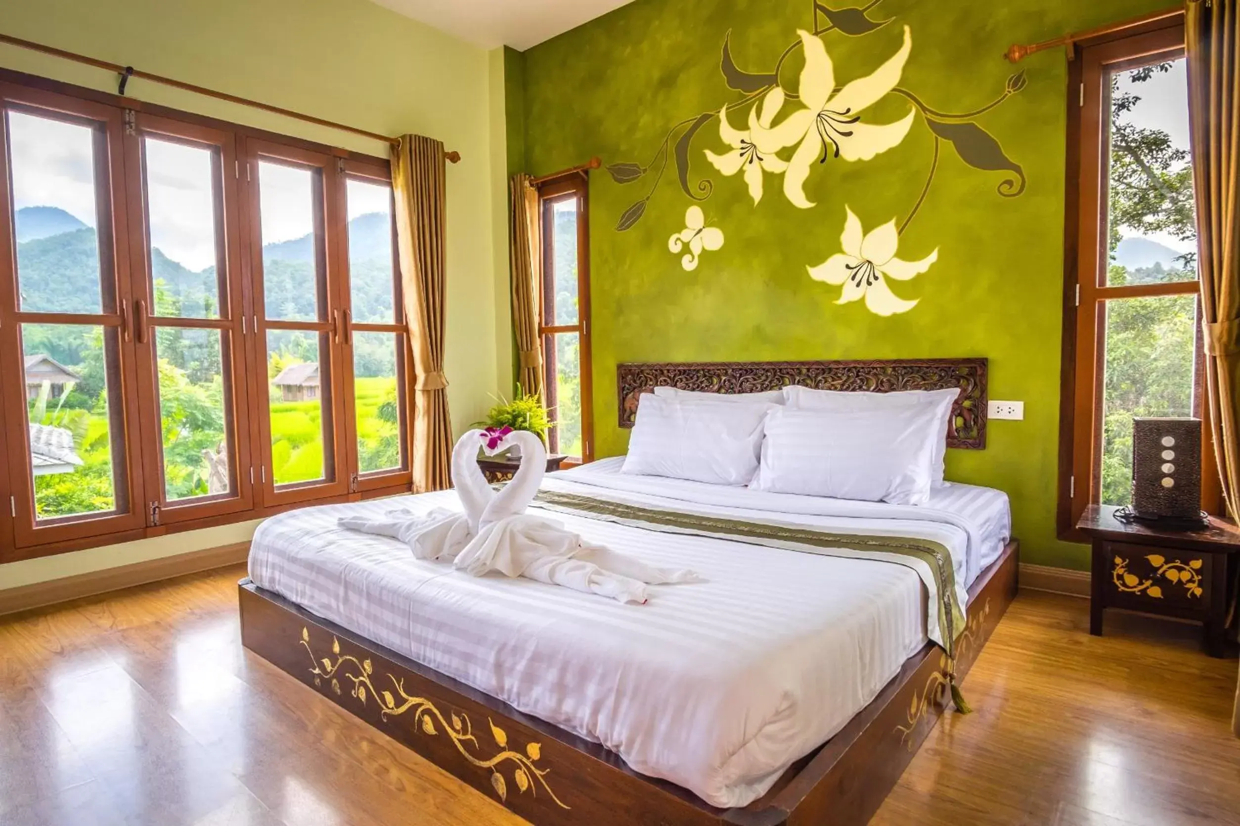 Bed, Room Photo in Pai Vieng Fah Resort