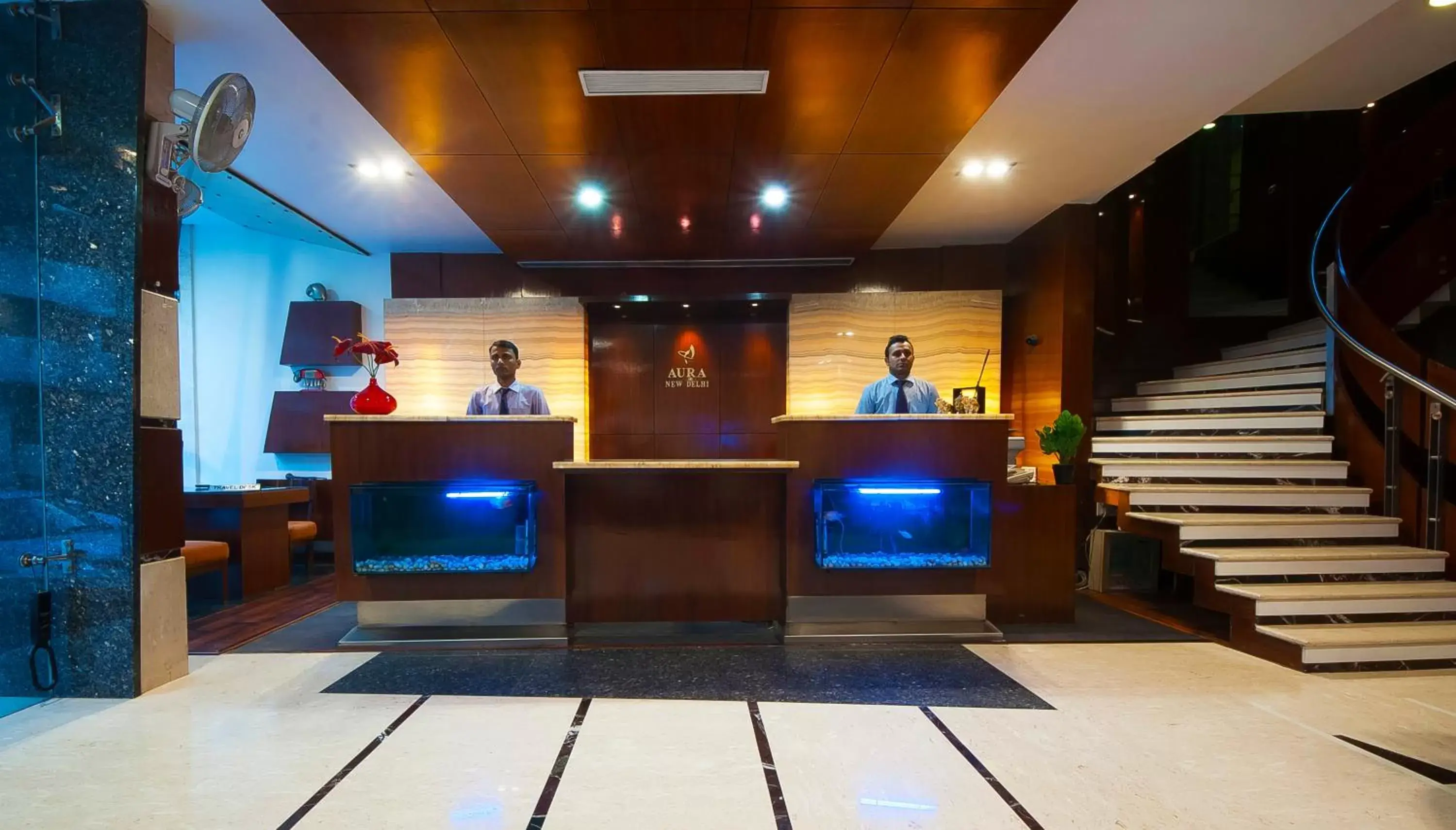 Lobby or reception in Hotel Aura