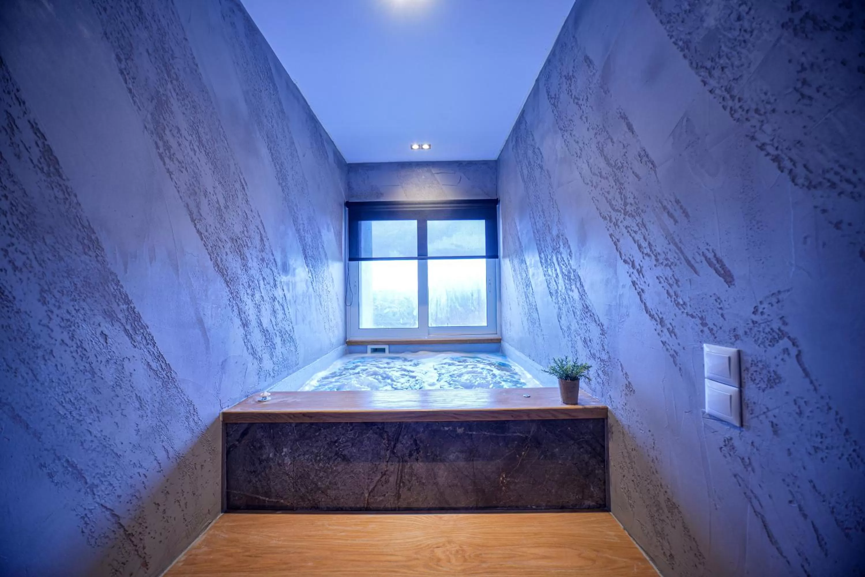 Hot Tub, Bed in Anixi Hotel by AP