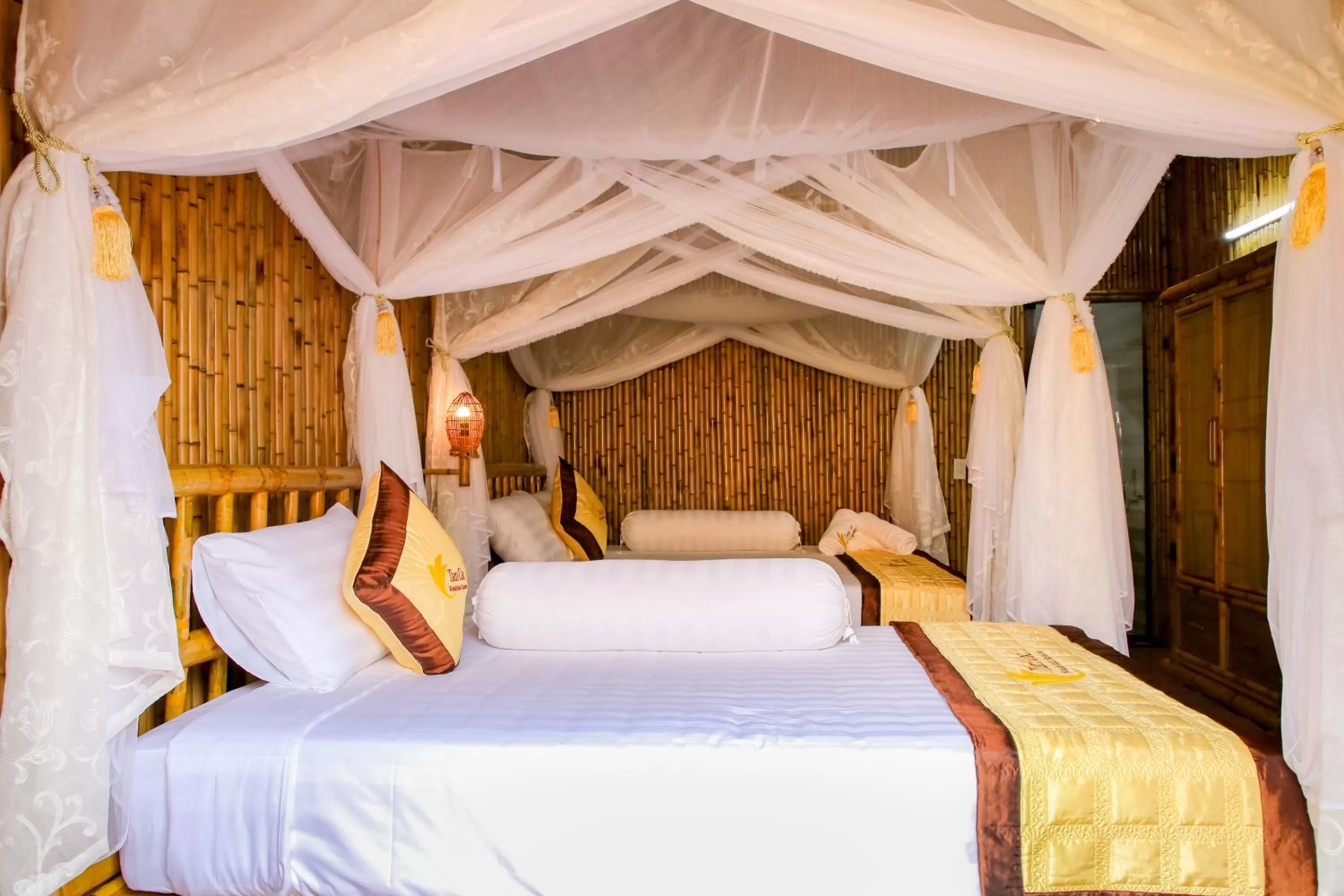 Bed in Tam Coc Wonderland Bungalow