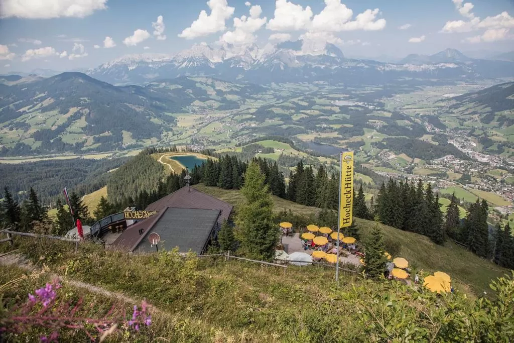 Hocheckhuette On Top of the Kitzbuehel Hahnenkamm Mountain