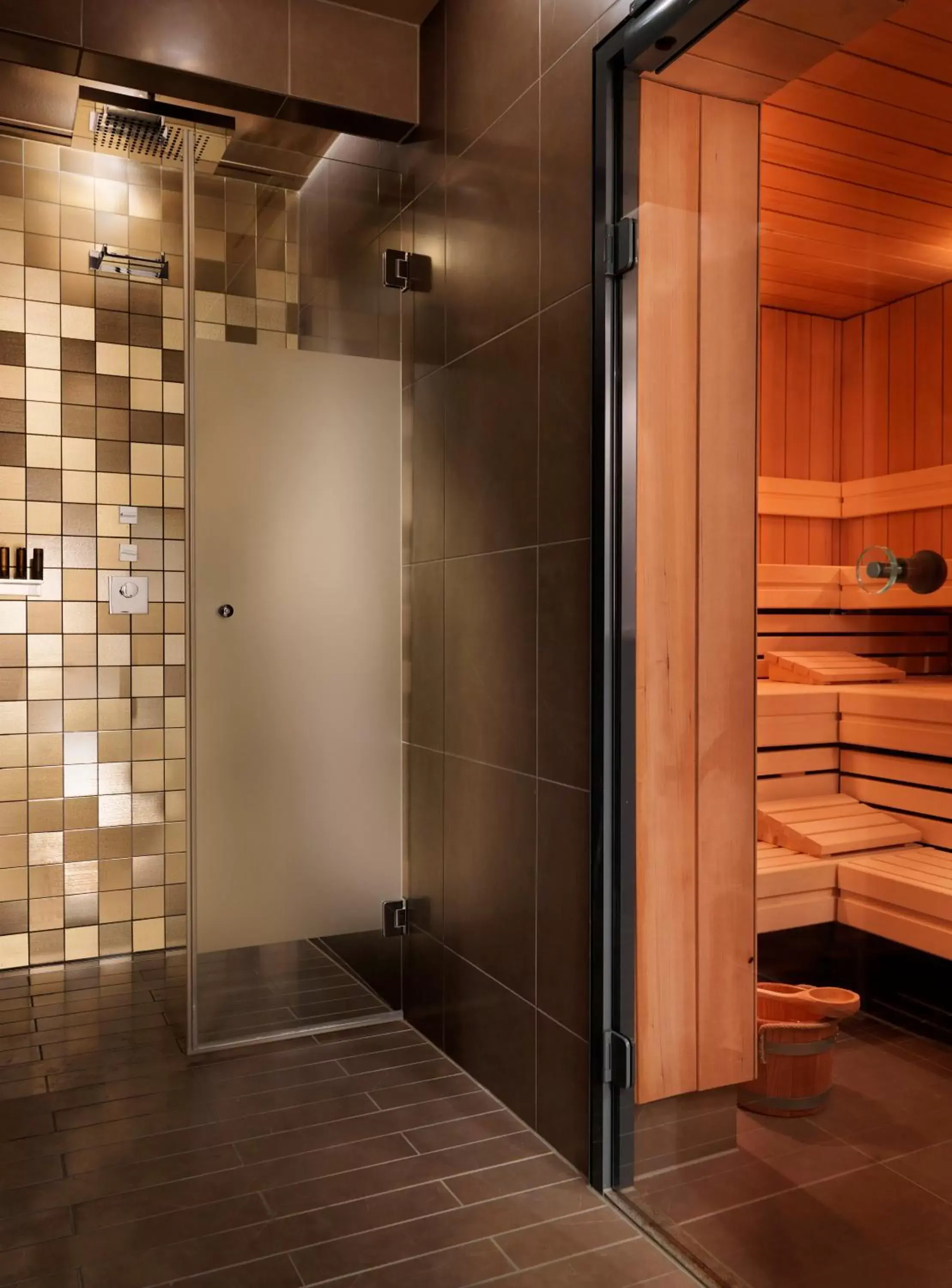 Sauna, Bathroom in Hyatt Regency Dusseldorf