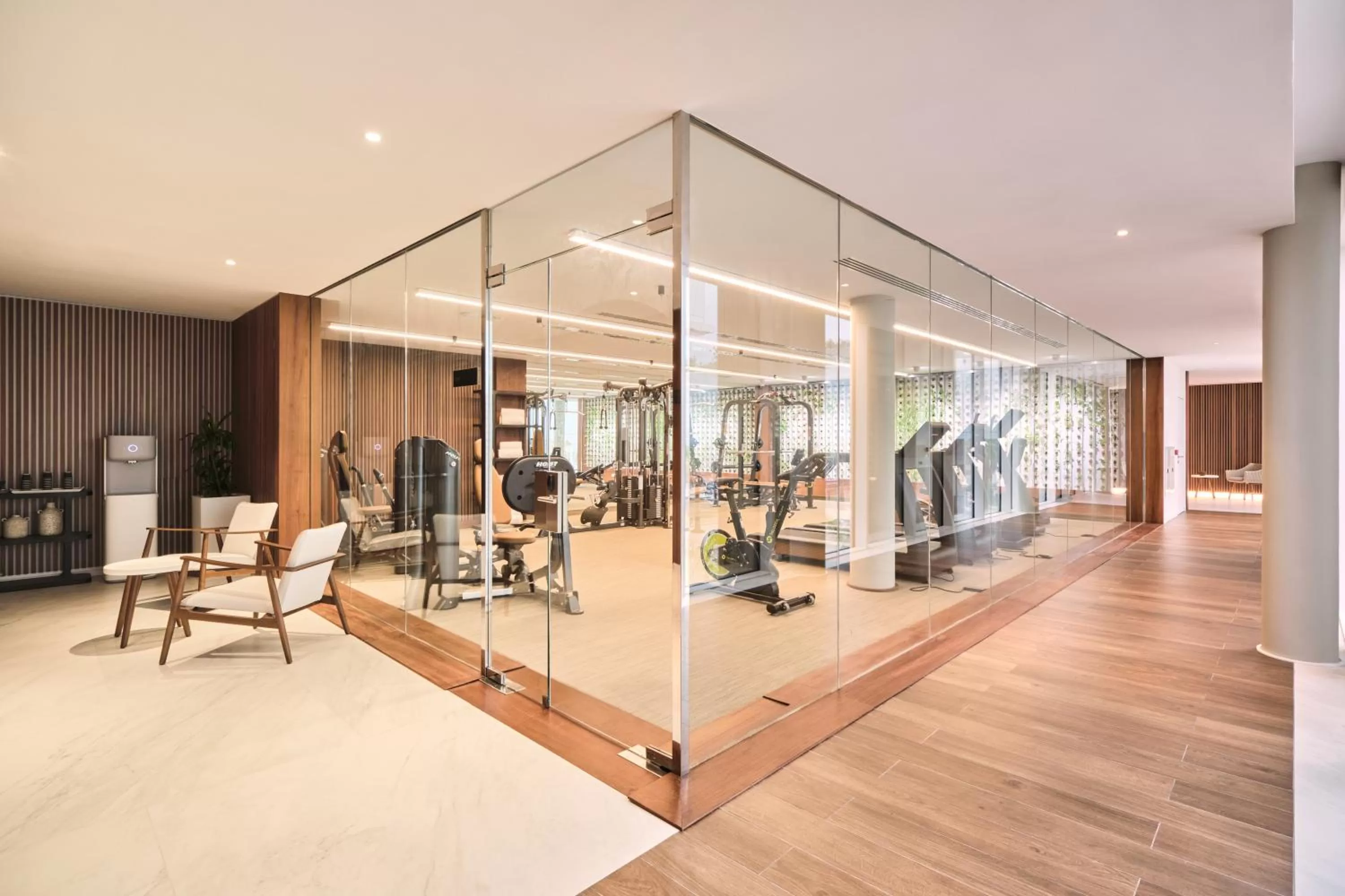 Fitness centre/facilities in Hotel Marina Badalona