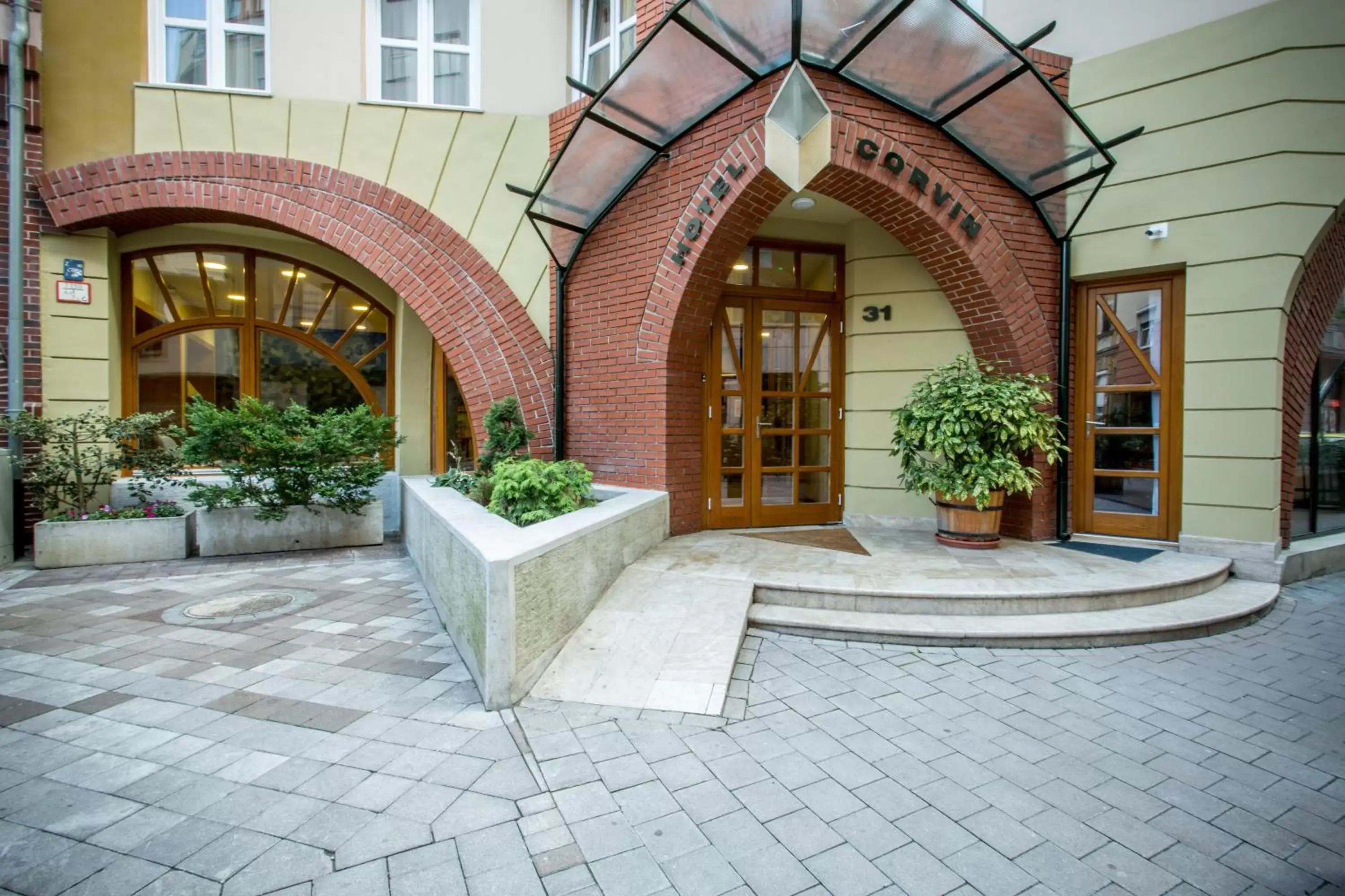 Facade/entrance, Patio/Outdoor Area in Corvin Hotel Budapest Corvin Wing