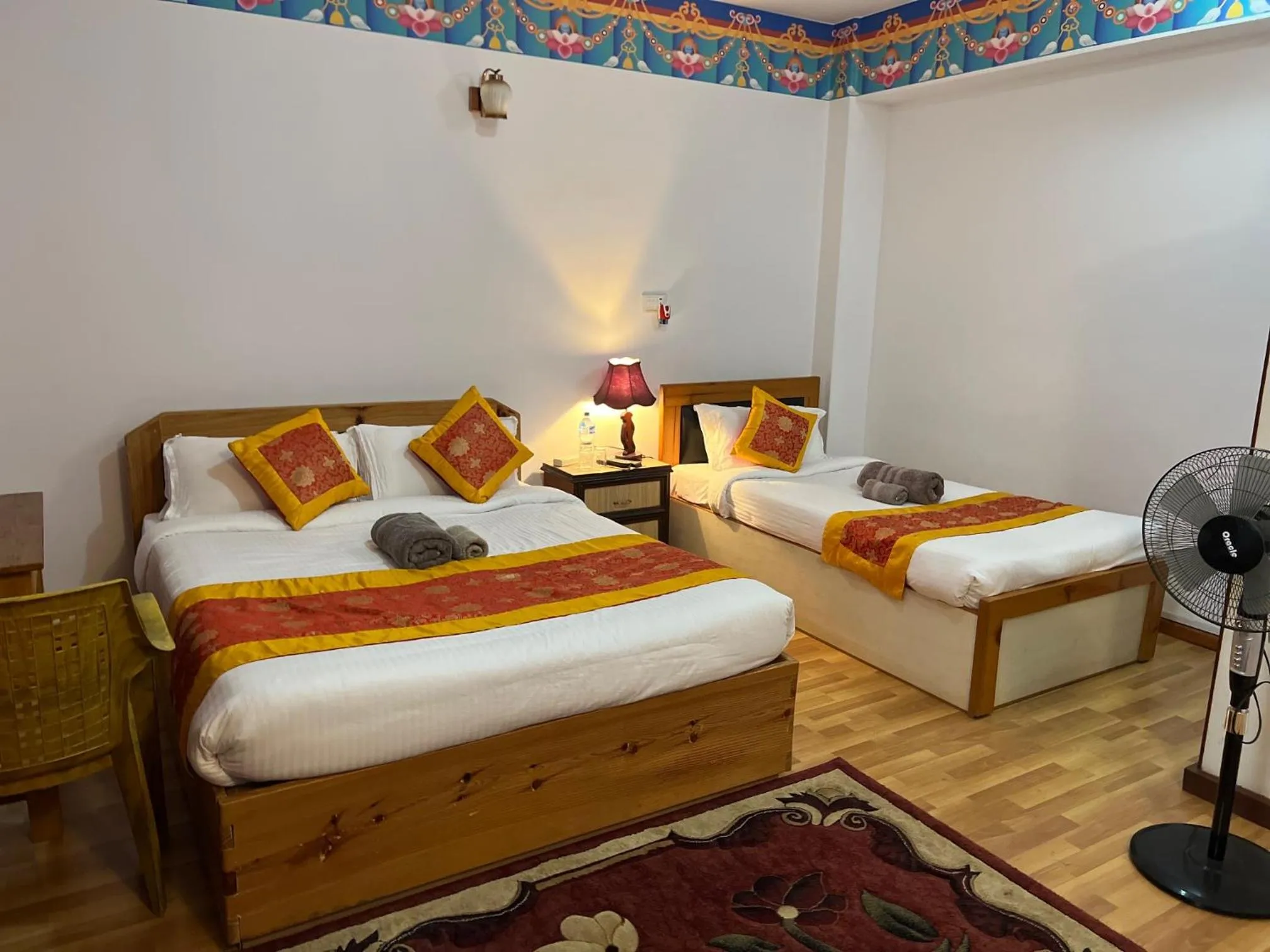 Bed in The Boudha Inn