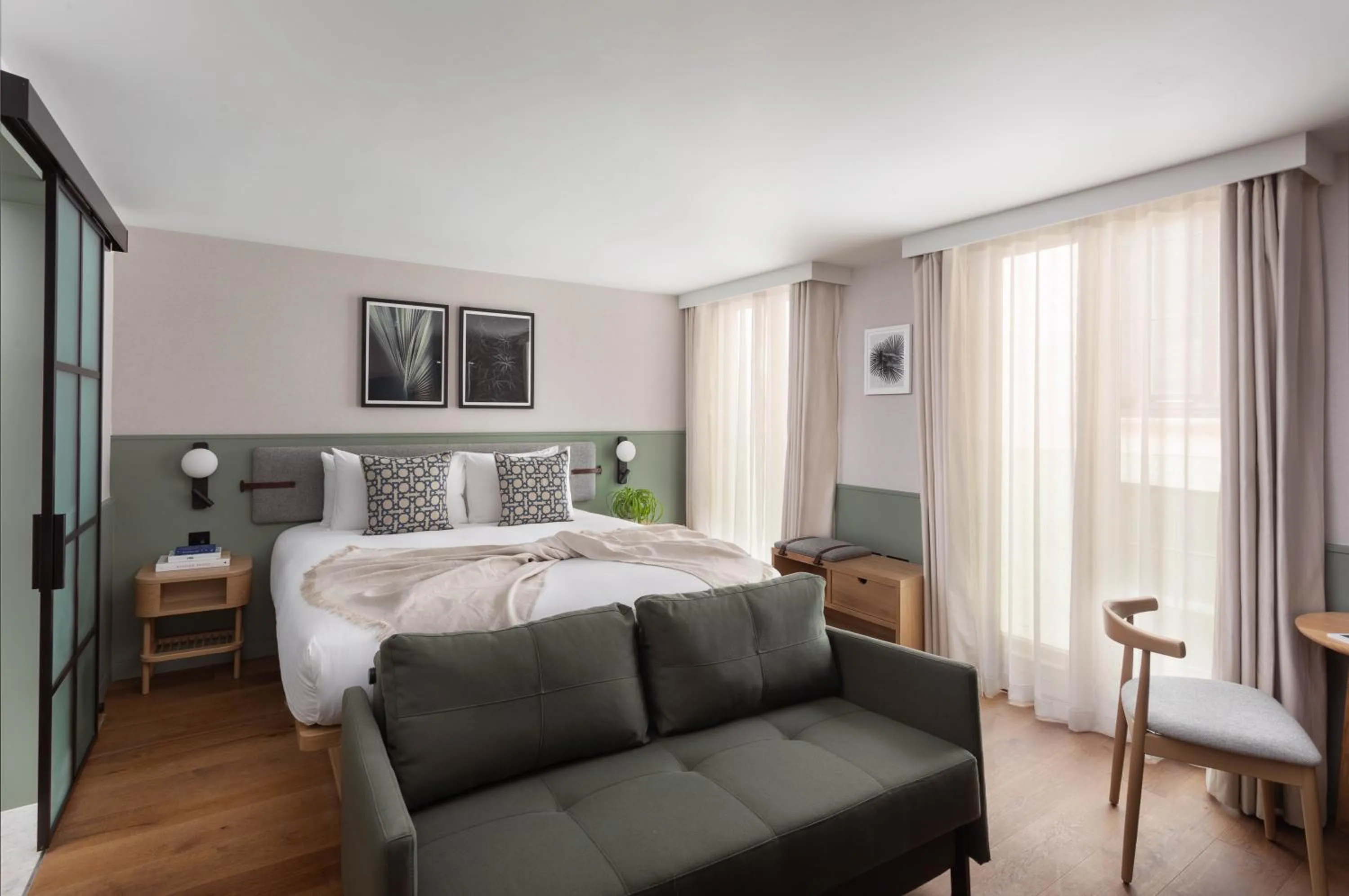 Bedroom, Bed in Inhabit Queen's Gardens, a Member of Design Hotels