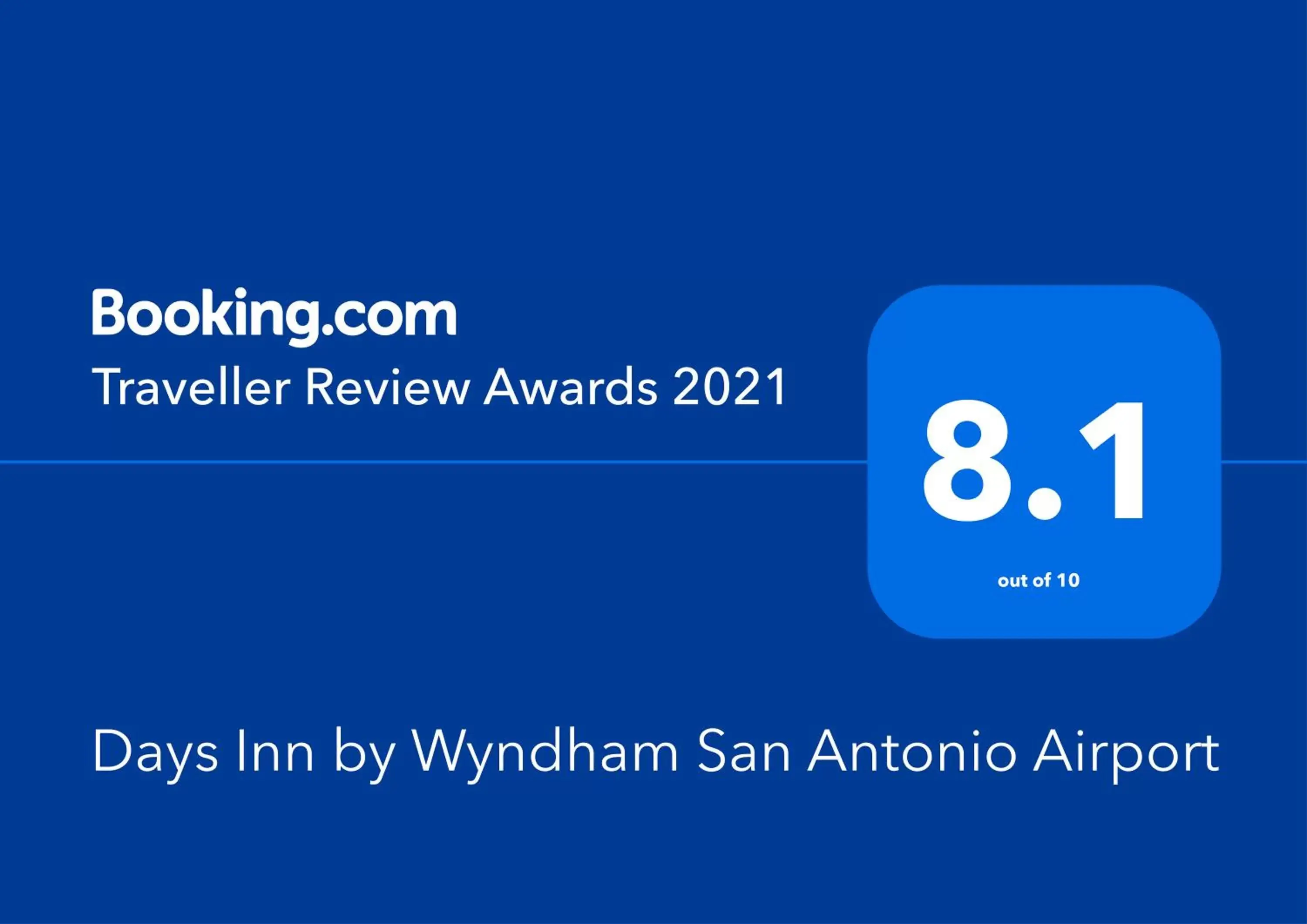 Certificate/Award, Logo/Certificate/Sign/Award in Days Inn by Wyndham San Antonio Airport