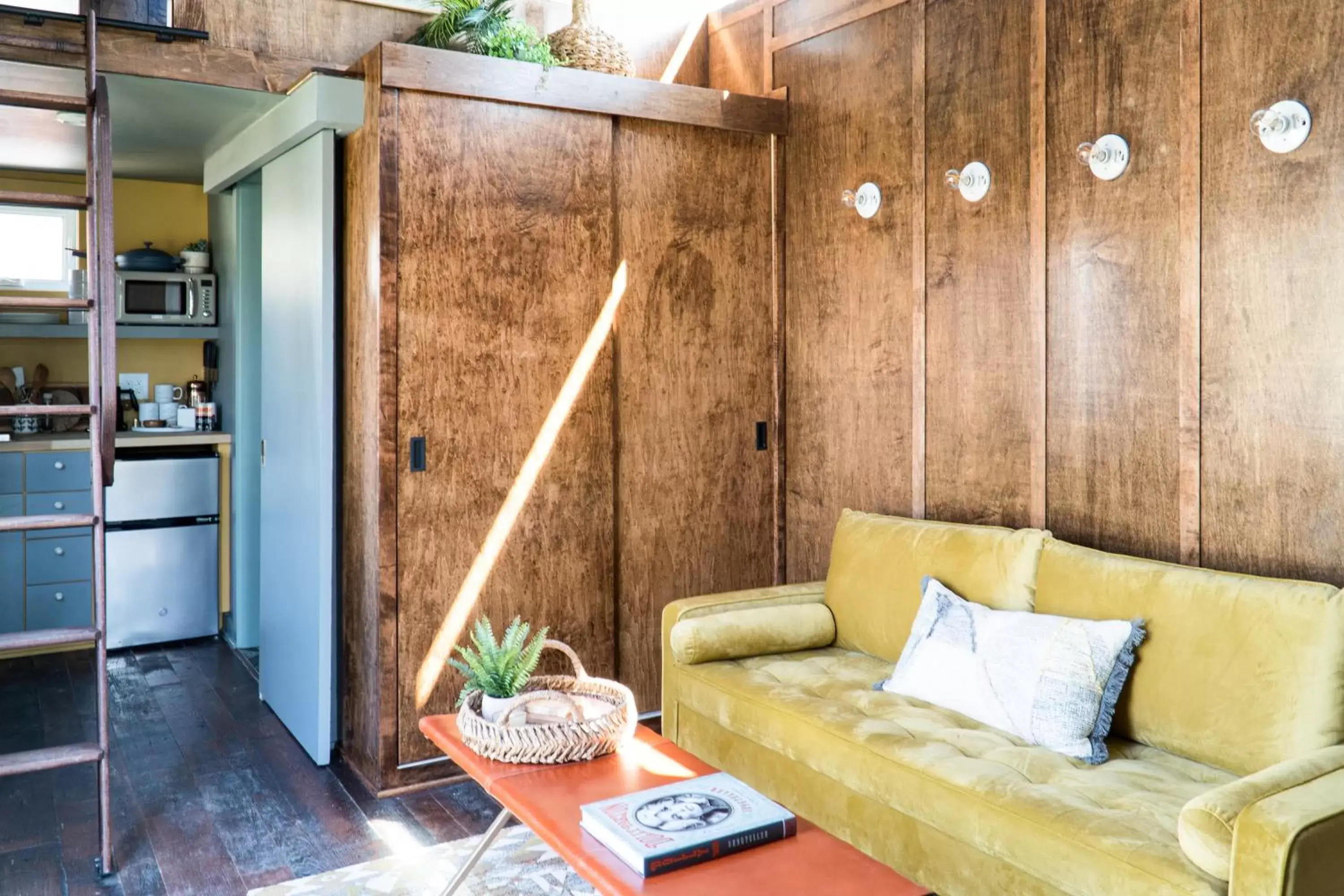 Living room, Seating Area in Ironwood Grove, Tiny House Hotel