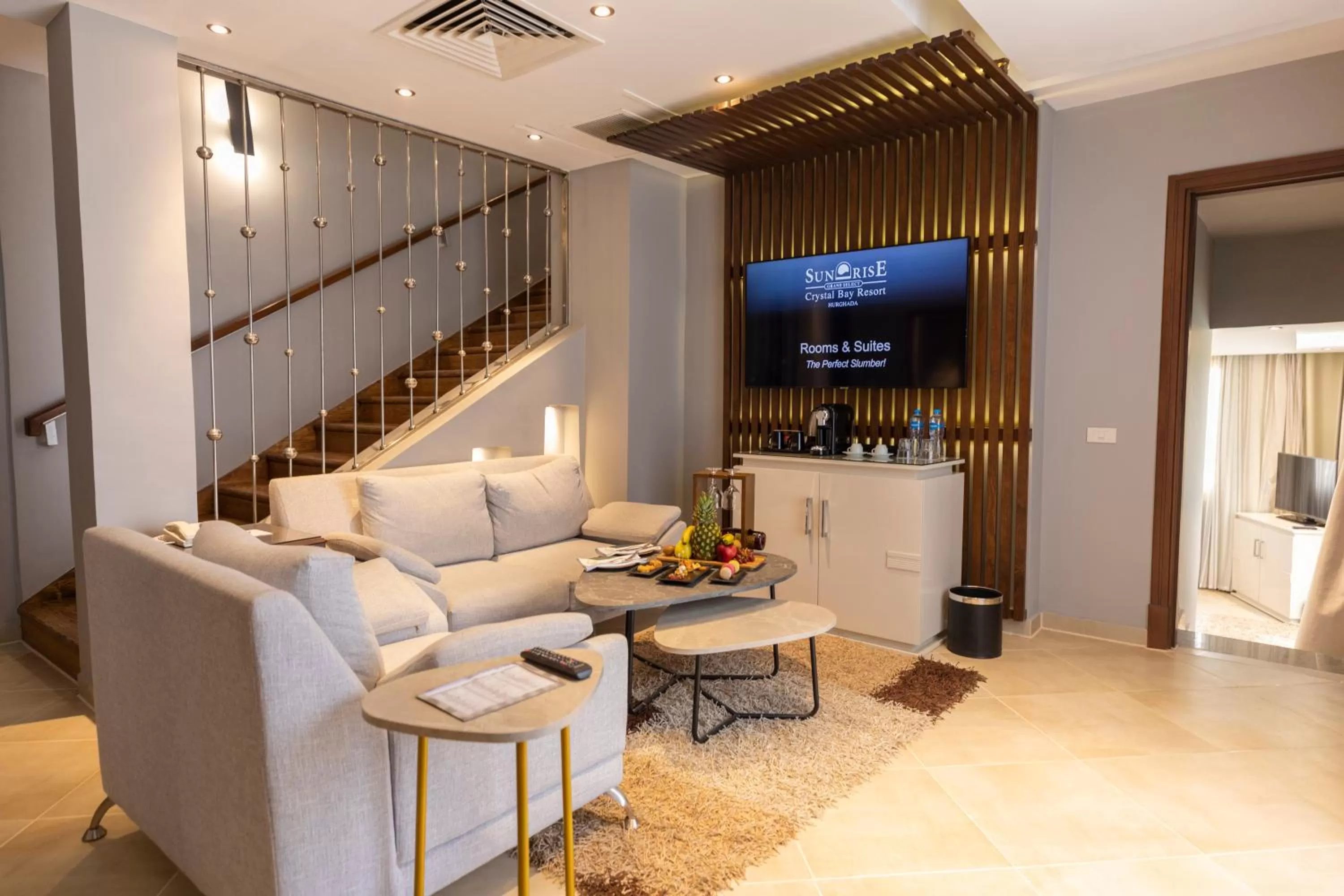 Living room in Sunrise Crystal Bay Resort -Grand Select